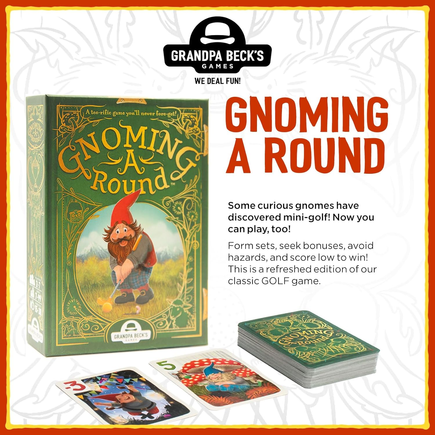 Grandpa Beck'S Games Gnoming a round Card Game a Fun Family Card Game Enjoyed by Kids, Teens, & Adults from the Creators of Cover Your Assets Ideal for 2-7 Players Ages 7+ Multicolor image number 2