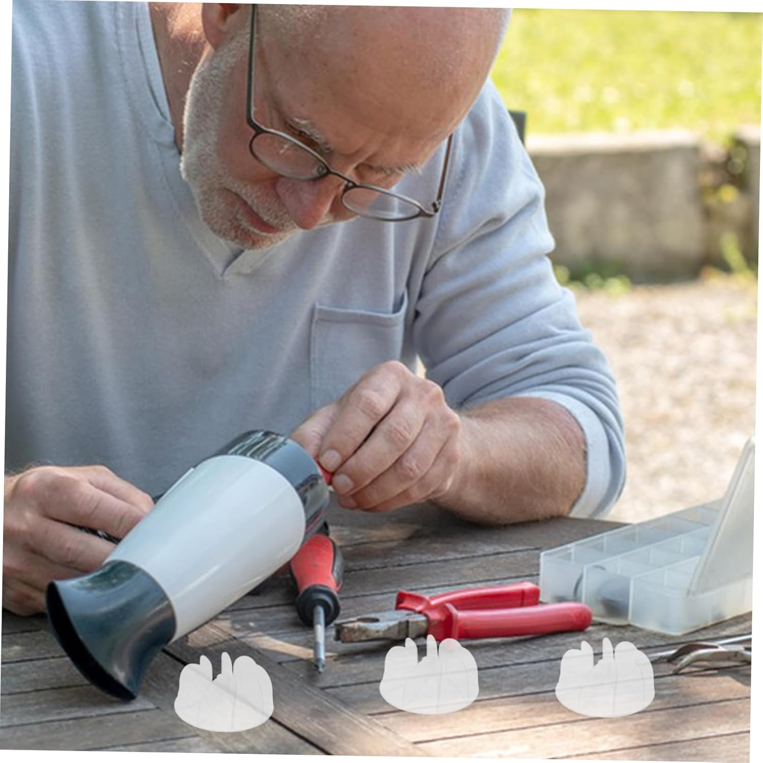 Beatifufu Hair Dryer Fan Replacements 5Pcs Plastic Fan Parts for Hair Dryer image number 3