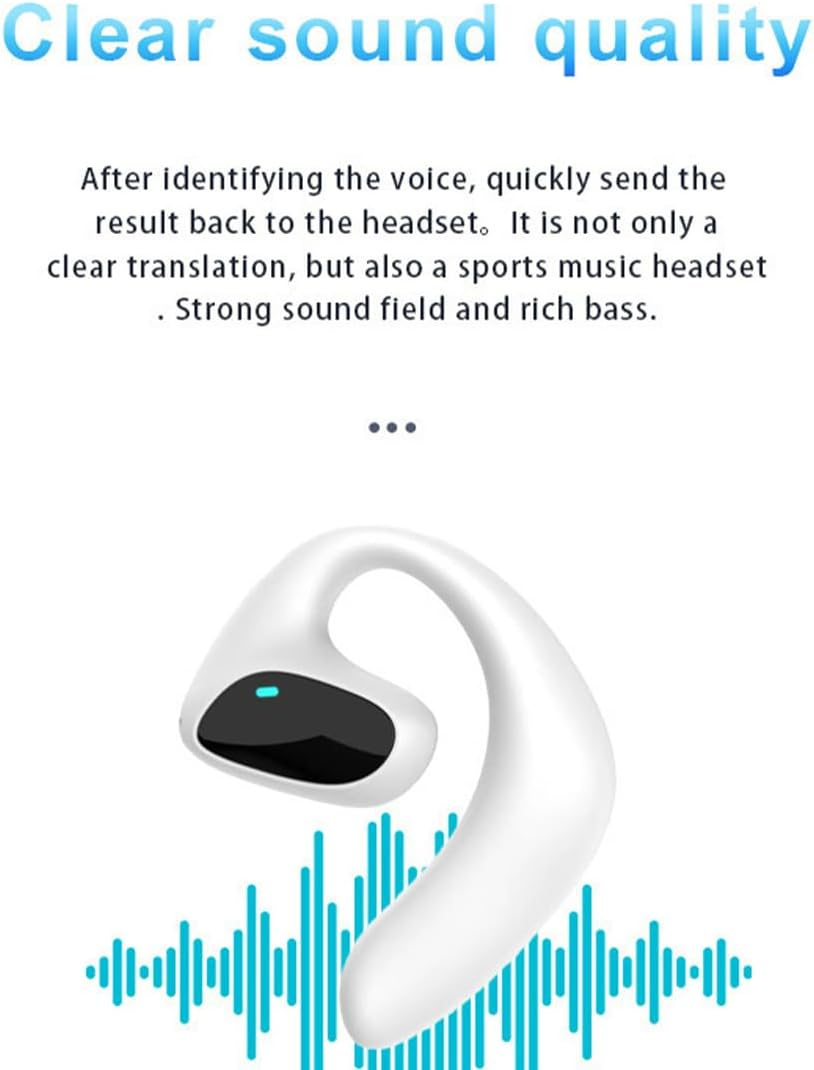 Meacode AI Translation Earbuds, AI Translation Earbuds Real Time with 156 Real - Time Languages for Business, Learning & Travel (Black)