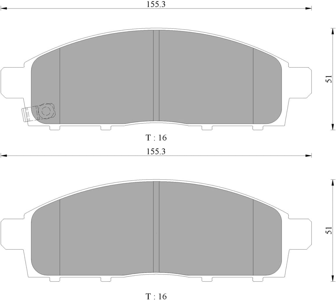 BOSCH DB1774BL Front Brake Pads for Mitsubishi Triton 2005-2015 Diesel 2.5 Did (KA4T) ML,MN Ute - 2005-2015 with Advanced Friction Technology (May Also Fit Other Vehicle Applications)