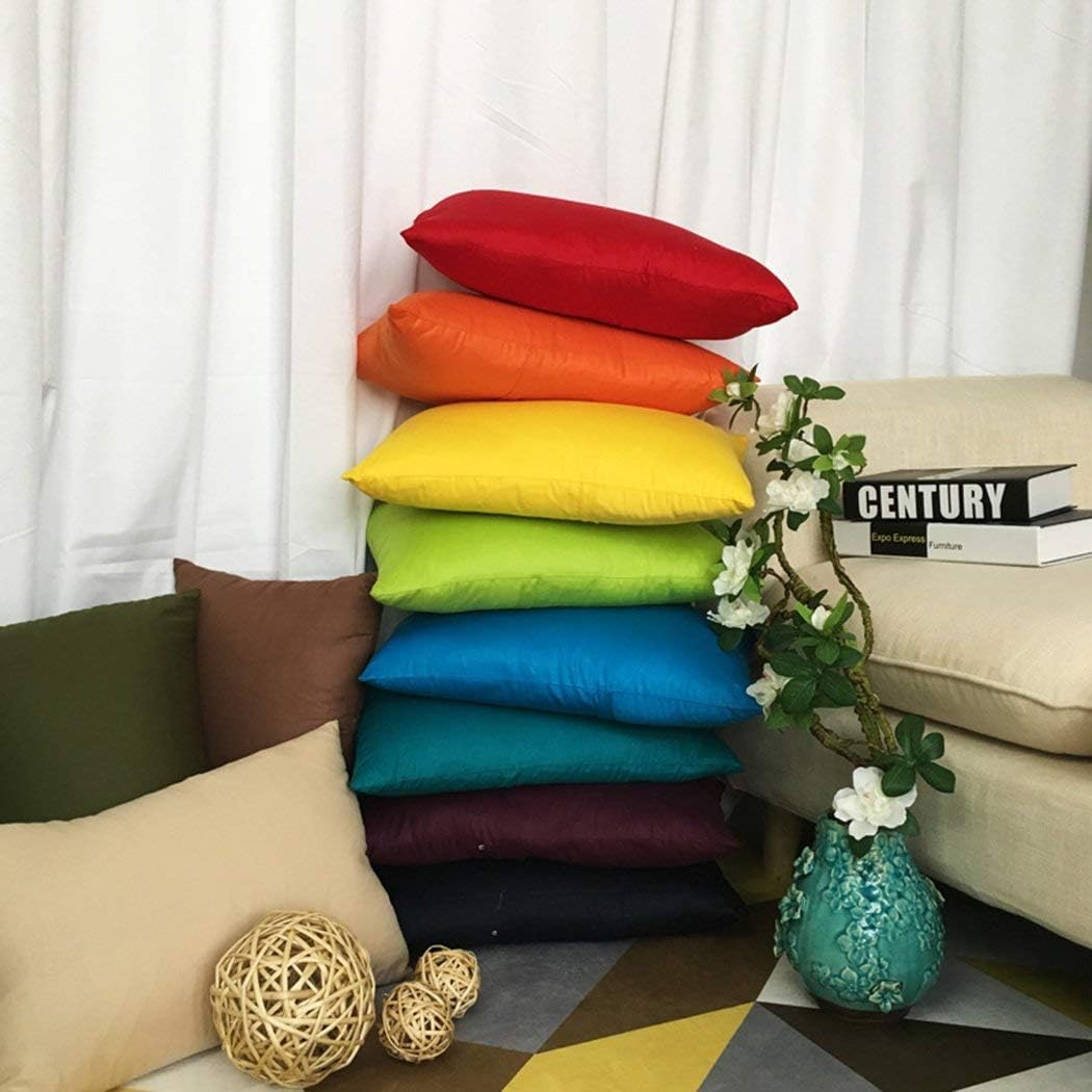 4-Pack Cotton Comfortable Solid Decorative Throw Pillow Case Rectangle Cushion Cover Pillowcase for Lumbar (Cover Only,No Insert) (12X20Inch/30X50Cm, Black) image number 5