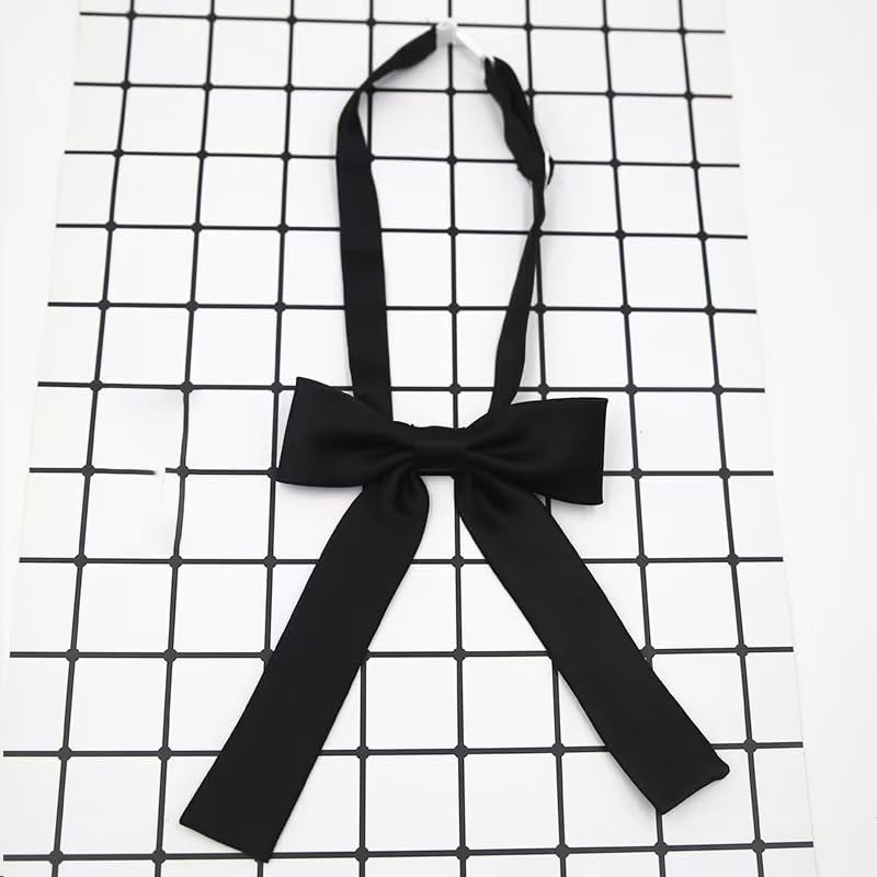Bow Tie for Women, Western Ribbon Bow Tie, Colonel Adjustable Bowtie for School Uniform Shirt Wedding image number 4