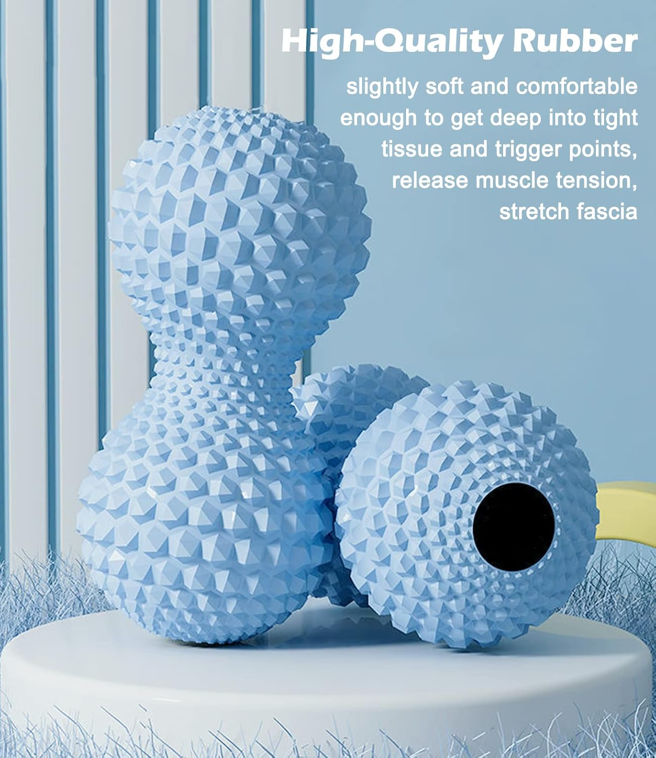 Peanut Massage Ball, Double Lacrosse Massage Roller Ball for Deep Tissue Muscle Massage, Physical Therapy, Myofascial Release, Trigger Points, Muscle Knots, and Yoga Therapy image number 5