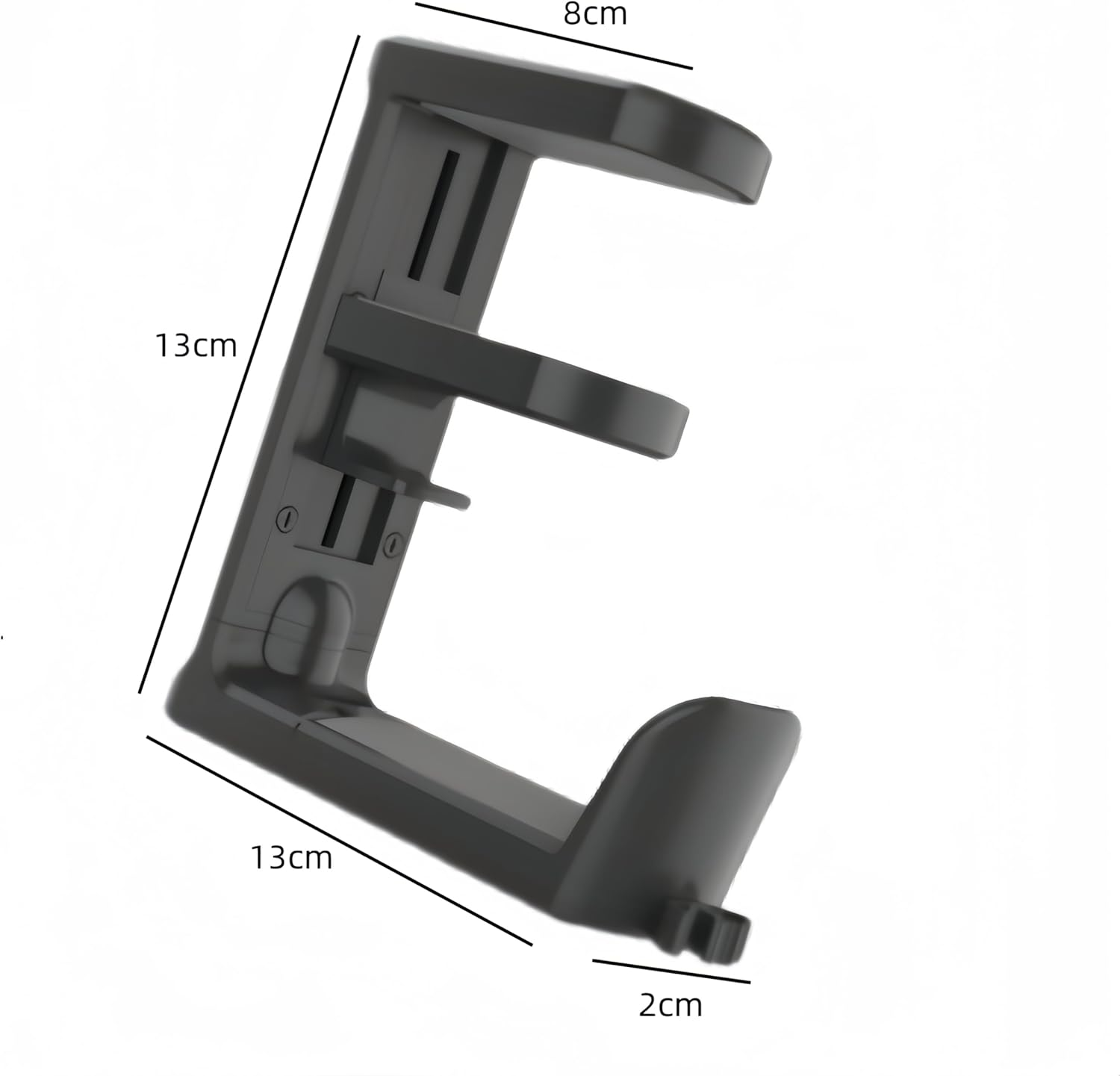 Ai-Oumleef PC Gaming Headset Hook Hanger Mount, Headphone Stand Holder under Desk, 360&deg; Rotating Arm Clamp, Built-In Cable Clip Organizer (Black) image number 1