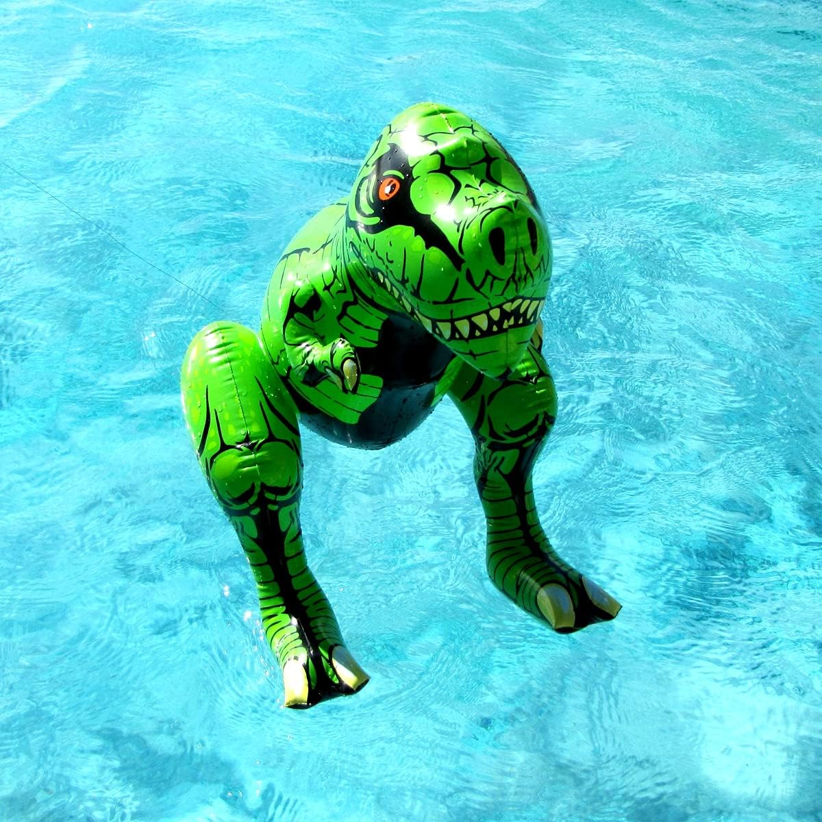 Treasure Gurus 24" Inflatable Tyrannosaurus T Rex Swimming Pool Dinosaur Water Float Blow up Toy Floaties image number 5