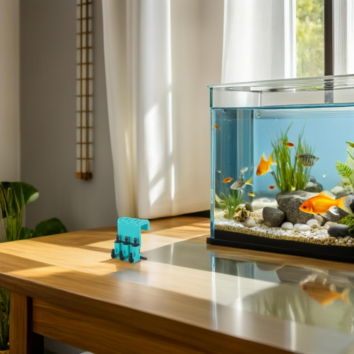 Alasum Aquarium Air Valve Flow Control 3-Way Regulating Valve for Fish Tank Air Pump Accessories Green Three-Head Suitable for Pond and Home Aquariums image number 4