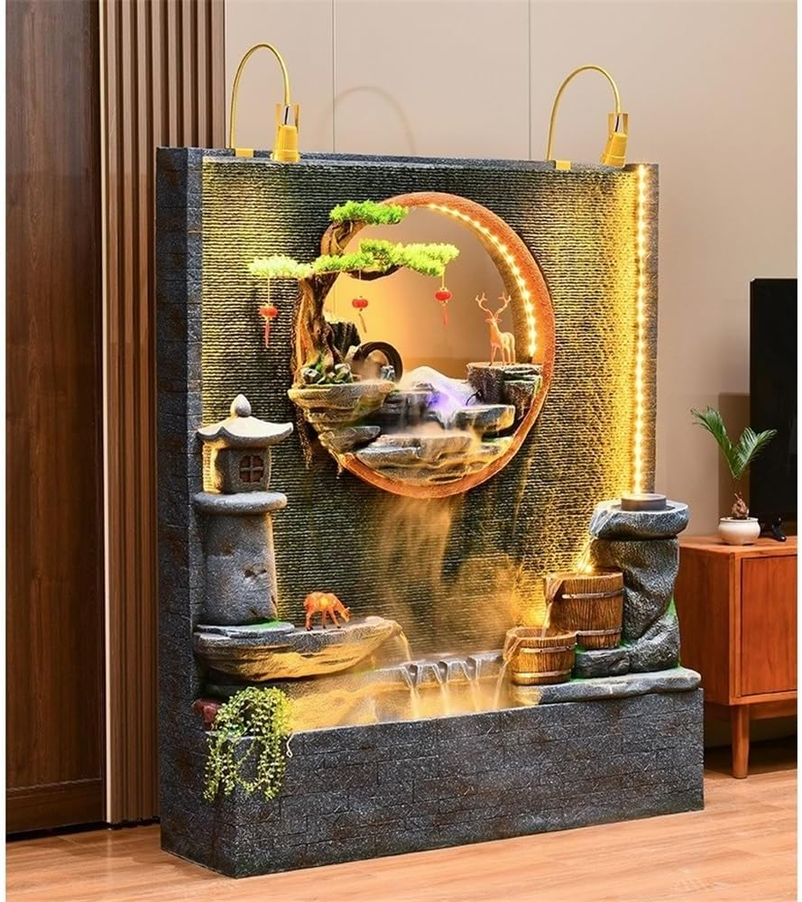 Outdoor Fountain Outdoor Four Layer Gourd Shaped Fountain with Natural Stone Appearance Used in Gardens, Courtyards, And image number 4