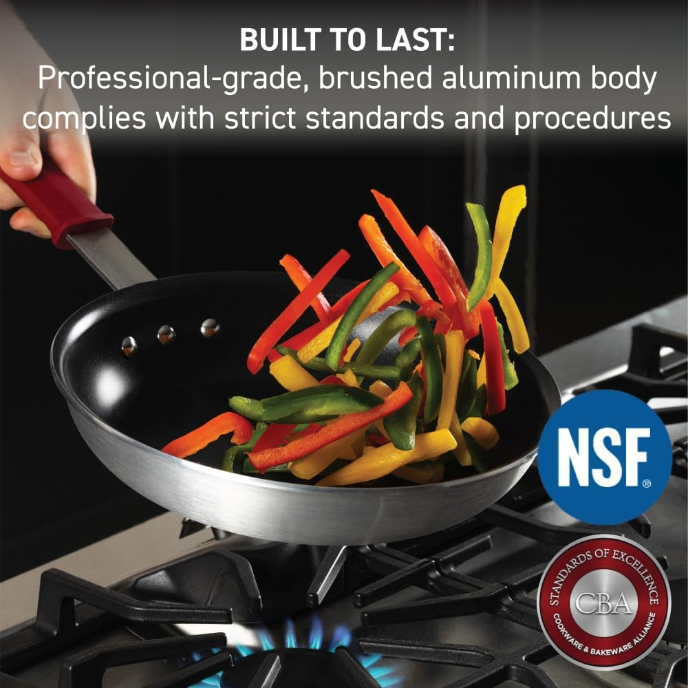 T-Fal Professional VX3 Brushed Nonstick with Stainless Steel Handle Fry Pan 12 Inch, Oven Broiler Safe 400F Cookware, Pots and Pans, Restaurant Grade, Certified by the NSF and CBA, Black image number 1