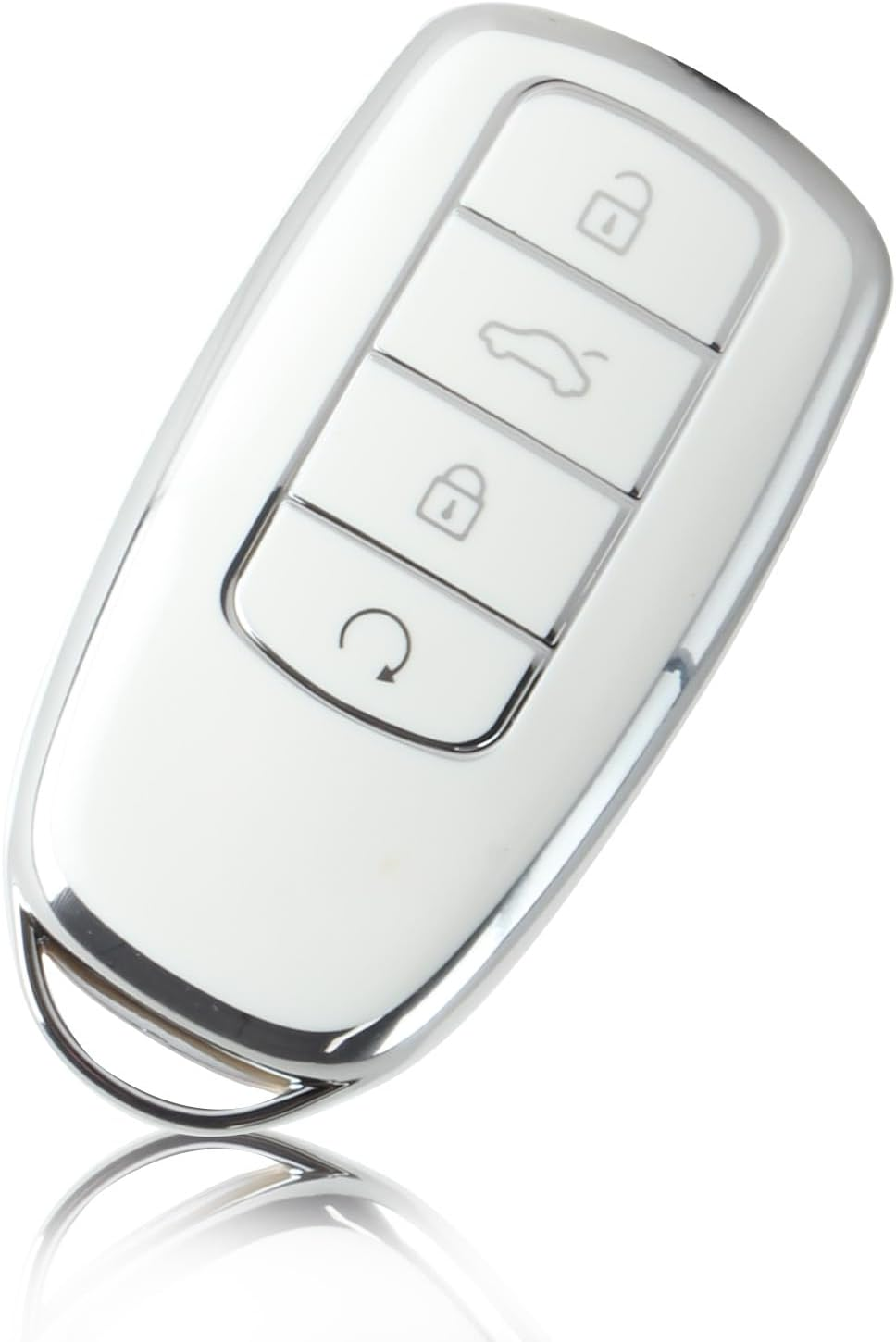 SILHOL Durable Car Smart Key Fob Cover for Chery Omoda 5 and Tiggo 8 Pro, White TPU Protection Cover image number 5