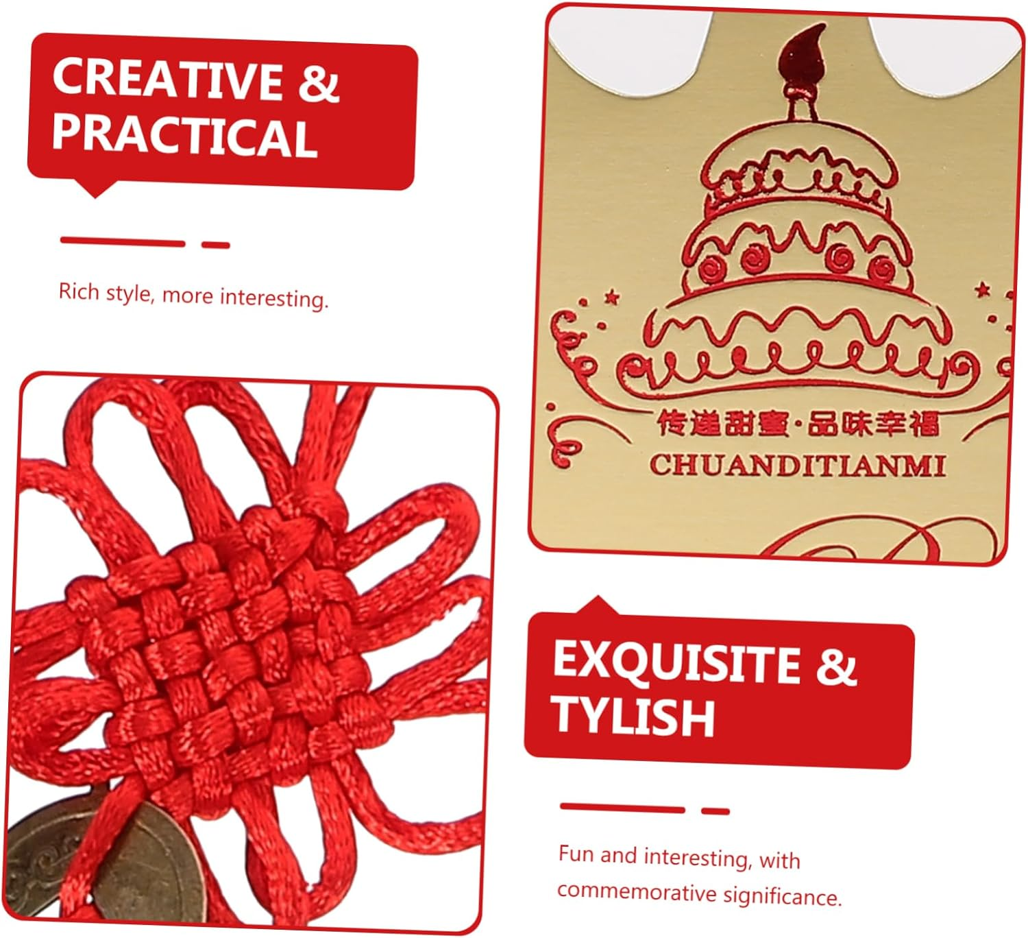 PRETYZOOM 1 Set Chinese Elements Birthday Set for Home Decor and Play for First Birthday Celebration Vintage and Creative Design image number 4