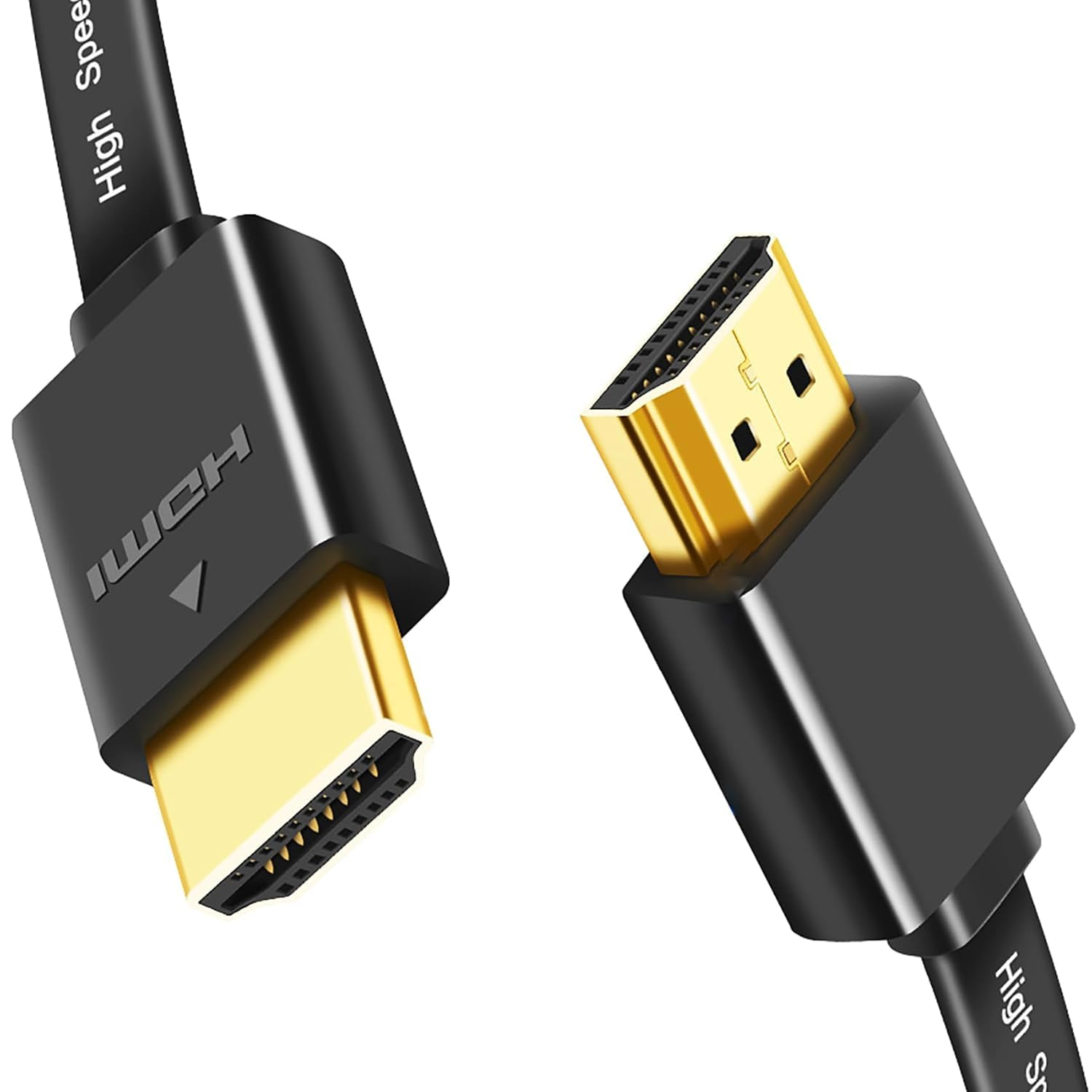 Limcryspp 2 Short HDMI Cables of 0.3M, Flexible and Ultra-Thin HDMI Male to Male Connector Cable, Ultra High Speed 1080P Cable, Used for Laptops, Monitors, TV Boxes, Projectors, Etc image number 4