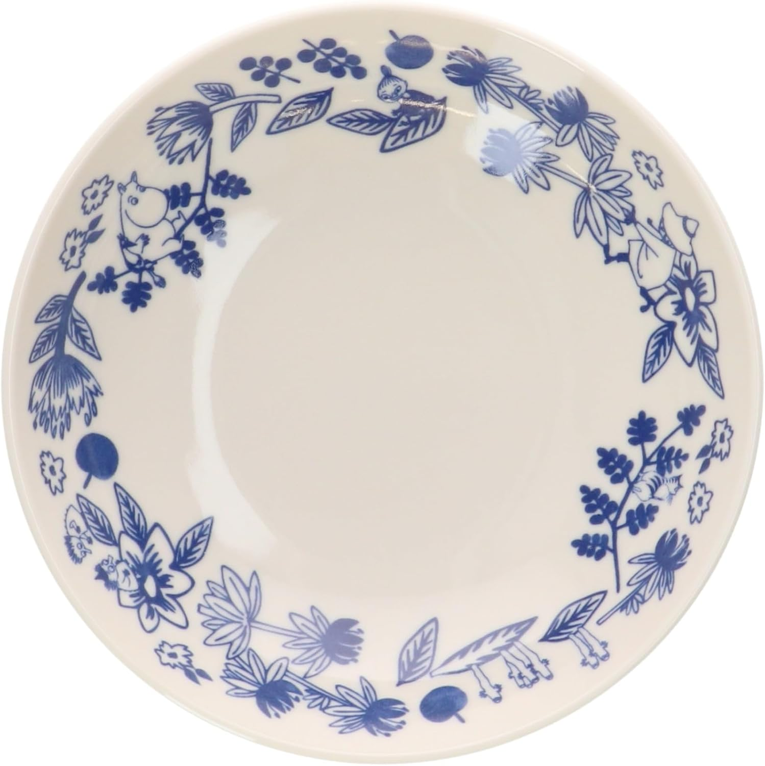 Moomin MM7000-76 Blue Flora Ceramic Bowl, 6.7 Inches (17 Cm), 3 Piece Tableware Set, Scandinavian Miscellaneous Goods, Moomin Goods, Mother'S Day, Present, Made in Japan image number 2