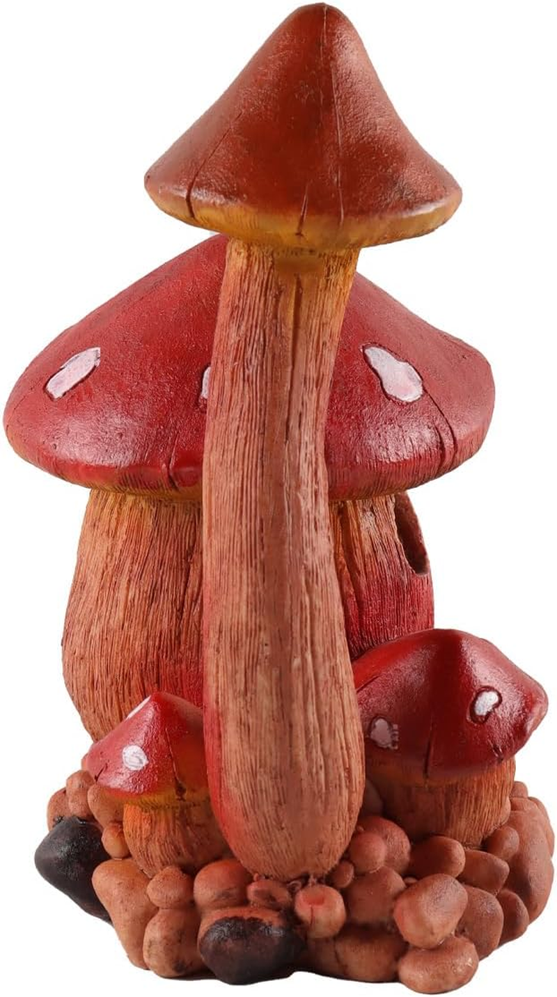 ANCLLO Resin Mushroom House Aquarium Decoration Fish Tank Cave Hiding Spot Ornament for Aquatic Pets Aquarium Scenery Accessories image number 3