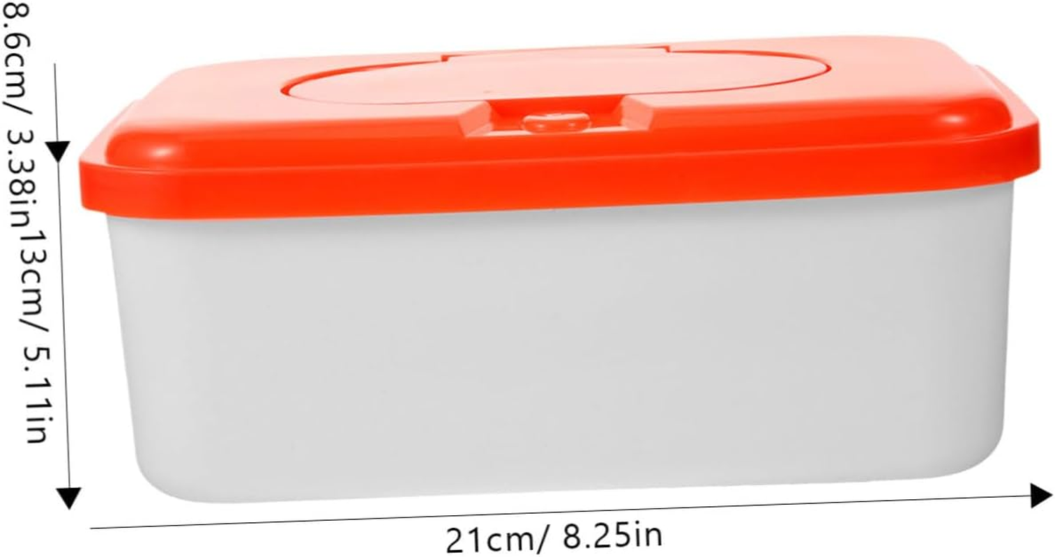 2Pcs Portable Baby Wipes Box Pp Material Reusable Wet Tissue Holder Cover for Travel and Diaper Changes Random Color