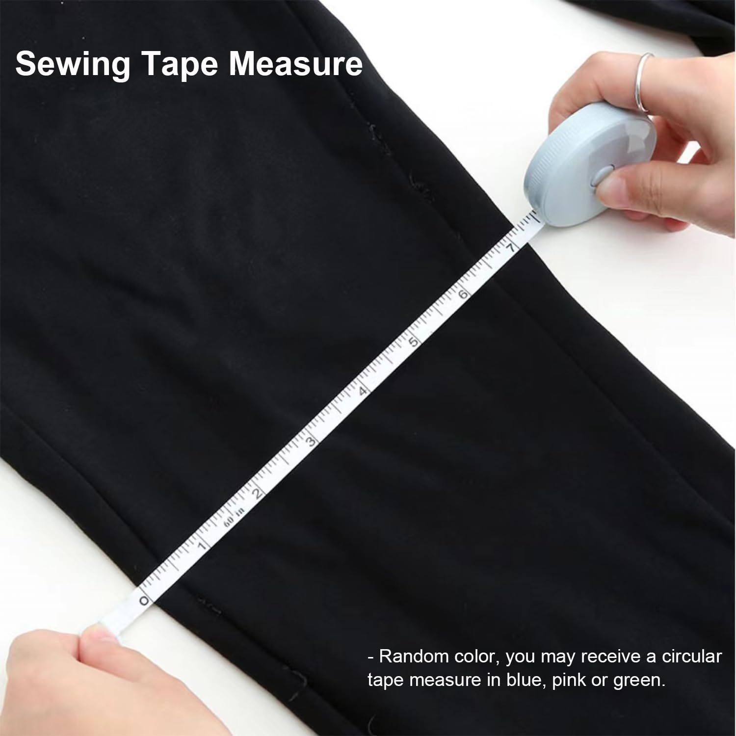 2 Pieces Body Tape Measure, Retractable Measuring Tape for Body Waist Hip Bust Arms Fabric Sewing Tailor Cloth Knitting Craft Measurement 1.5M image number 2