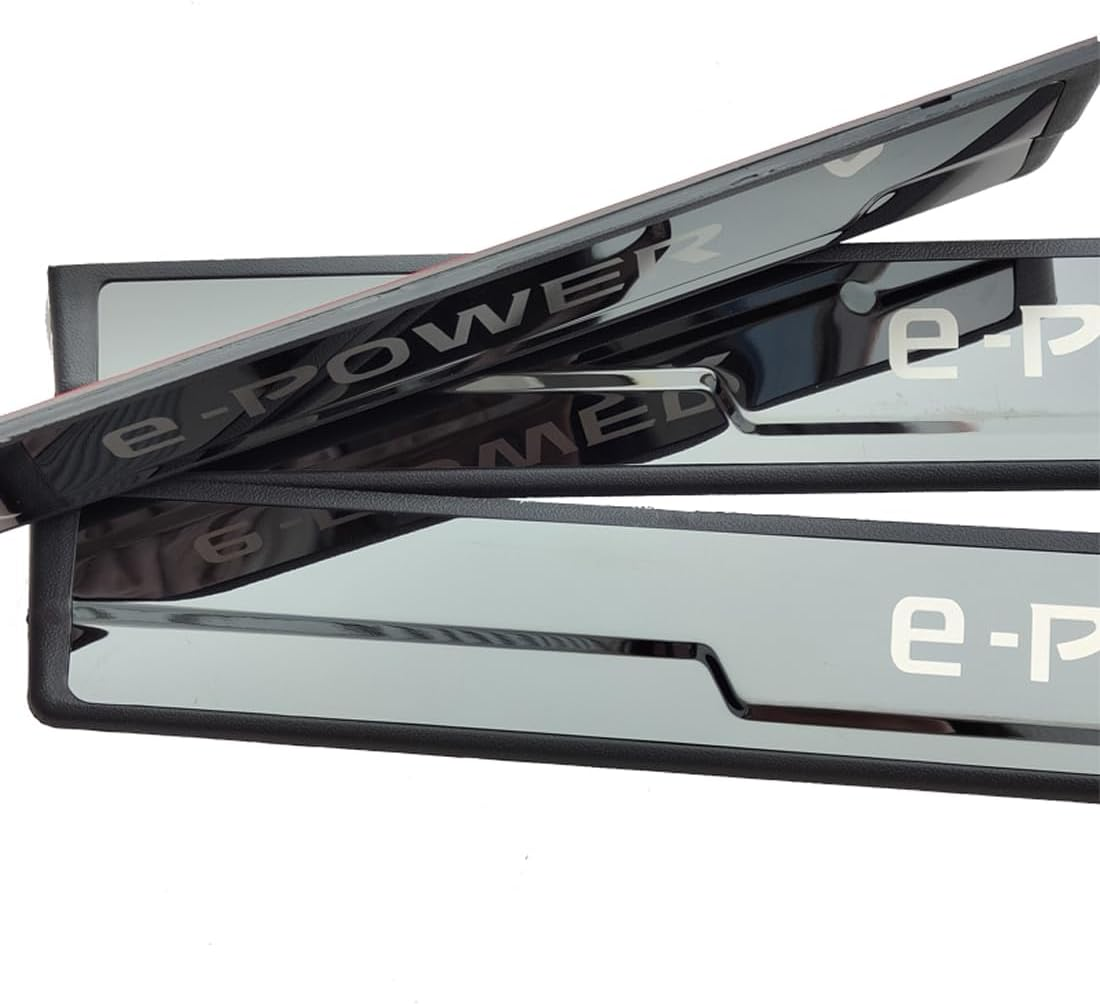 Stainless Door Sill Protector Kick Plate Entry Guard Kit for Nissan X-Trail T33 Qashqai J12 E-Power Ariya EV 2024 Interior Accessory (Black E-Power Text)