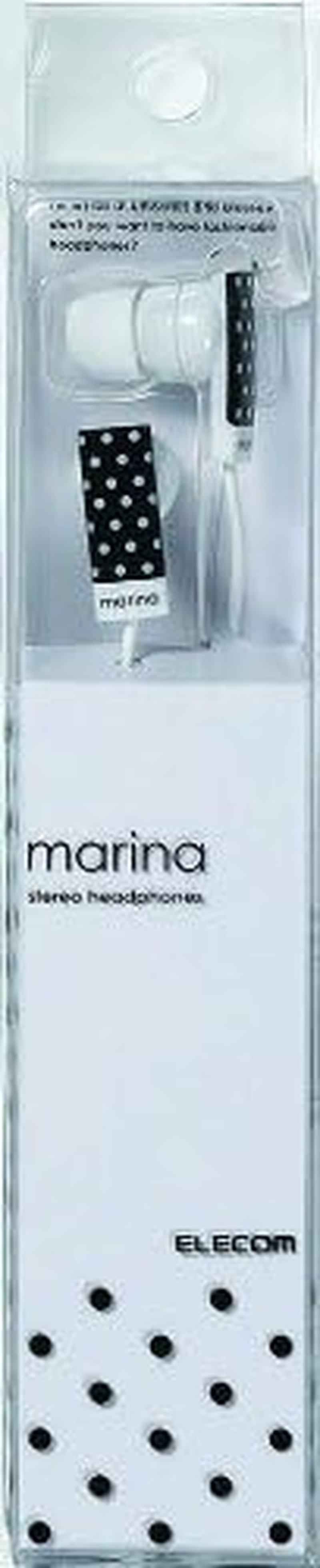 ELECOM EHP-BIN10BK In-Ear Headphones Marina (Black)