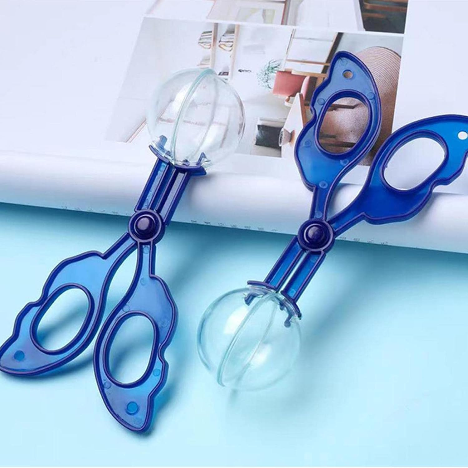Bugs Catcher Toy | Bugs Insect Scissor for Children,Skill Development Toy Nature Exploration Observation for Outdoor Adventure Games Seta-Au - 10 Pcs Blue Insect Clip image number 6