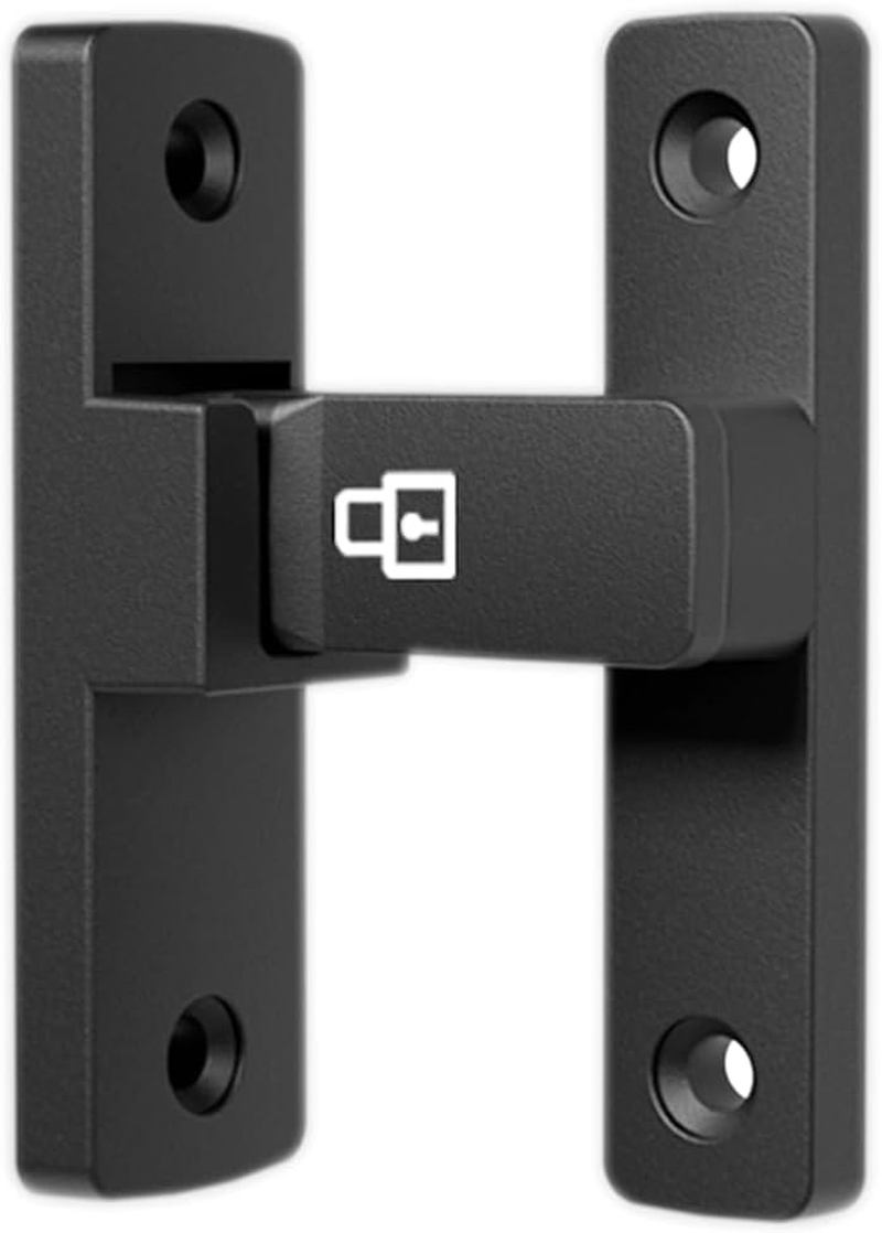 ETEKJOY Heavy-Duty Flip Latch Lock 90/180 Degree Sliding/Swinging Door Lock Latch Bolt for Gate Barn Garage Garden Fence Shed Window Cabinet (Black+Luminous, 180 Degree)