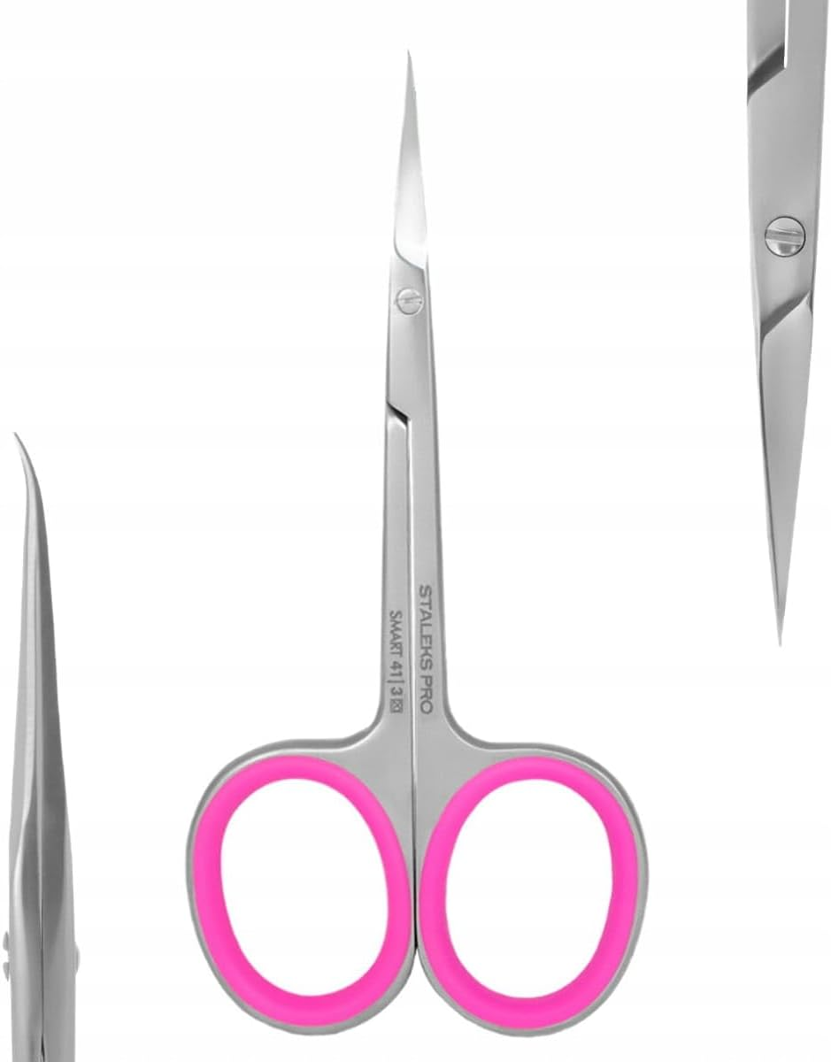 STALEKS PRO by Natury Nails Professional Cuticle Scissors 25 Mm Ergonomic Rings Stainless Steel Smart SS-41/3 image number 5