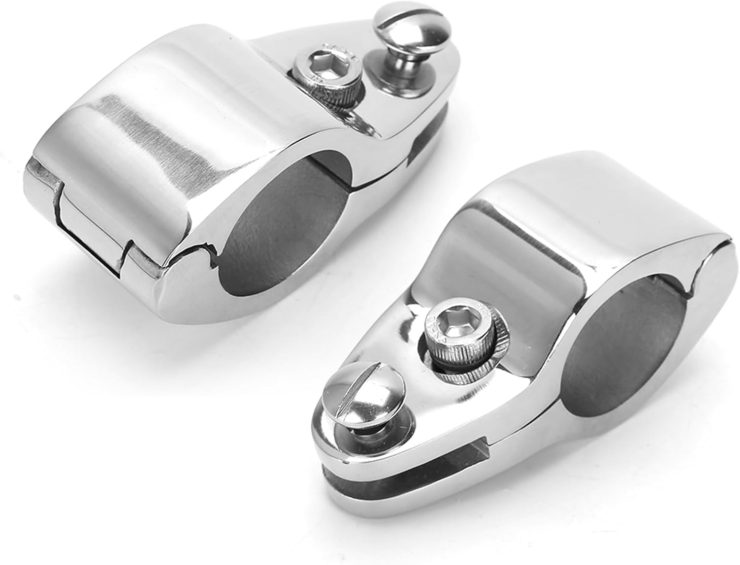 2Pcs 316 Stainless Steel Boat Marine Hinged Upper Jaw Slide Hardware Fittings Suitable for Boats, Yachts(30Mm) image number 5
