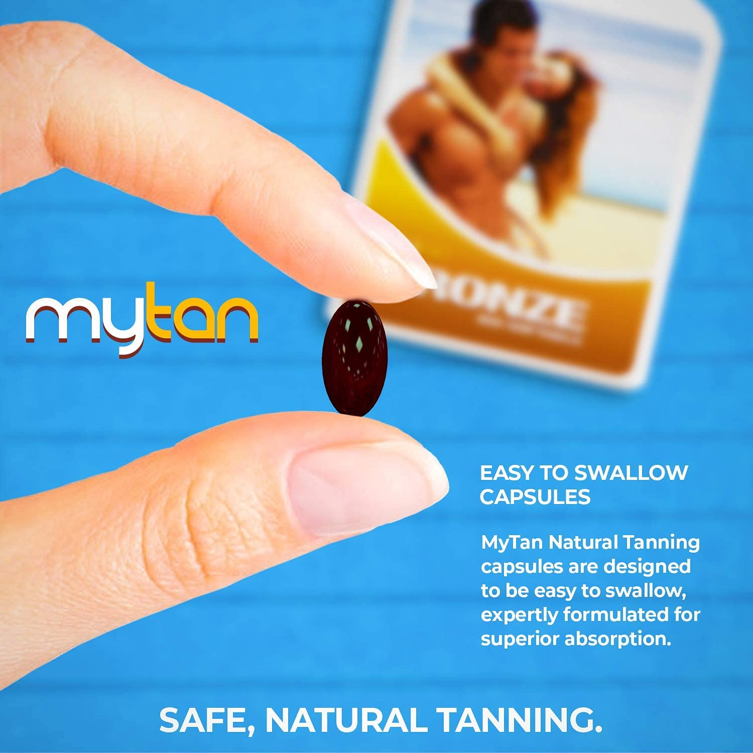 Mytan Bronze Tanning Pills | Twin Pack Discount | over 12-Week Supply | Beta Carotene Tanning Tablets without Sun&hellip; image number 5