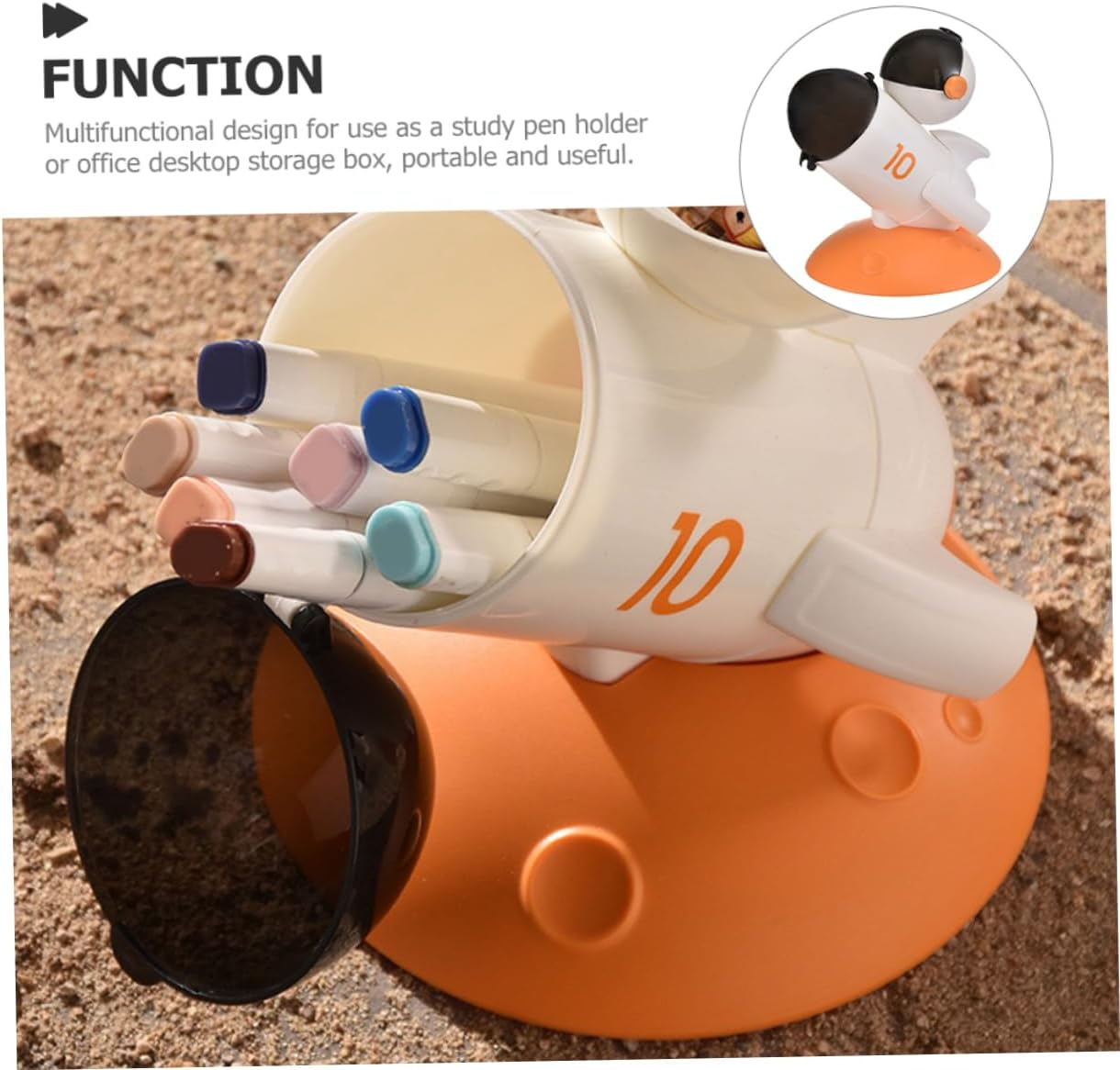 TEHAUX Rocket Style Pencil Holder for Desk Creative Classroom Storage Desk Organizer and Accessory image number 5