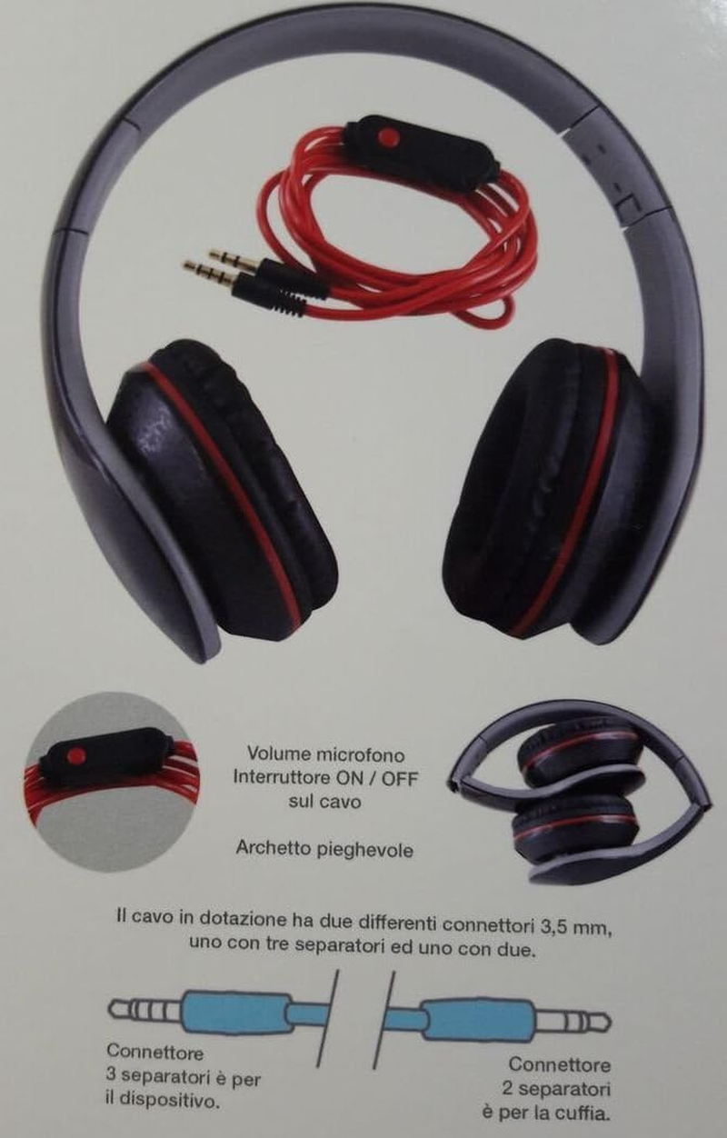 Xtreme 33663 W Seattle Audio & Talk Foldable Headphone, 3.5 Mm Jack Connector, Head-Band, Diameter 40 Mm