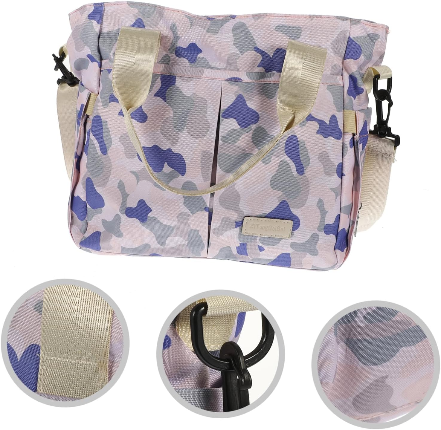 Abaodam Capacity Mom Handbag Thermal Insulation for Care Stylish Diaper Bag for Travel Shopping and Daily Use Versatile and Functional Mother and Tote Camouflage image number 4