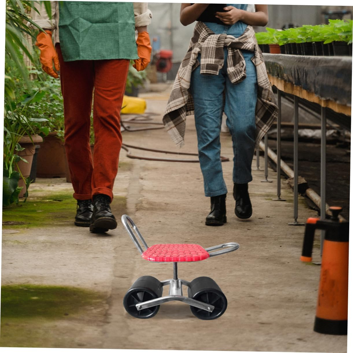 BESPORTBLE 2Pcs Rubber Material Rolling Stool Wheel for Garden Seat Wheel for Gardening