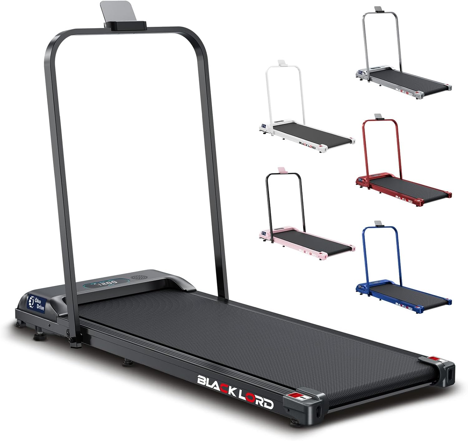 BLACK LORD Foldable Walking Pad Treadmill with Handle 2.4HP, 380Mm Belt Running Machine for Home Gym, Portable under Desk Treadmill Trainer with Remote Control, SL9-H Series