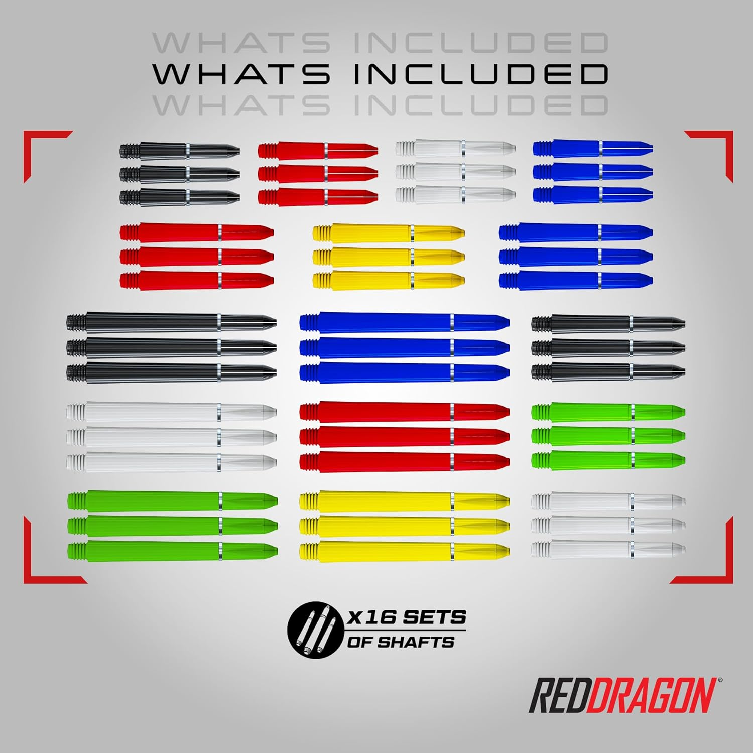 Red Dragon Darts 200-Piece Accessory Pack: Flights, Stems, Sharpener, Grip Wax, Checkout Card image number 5