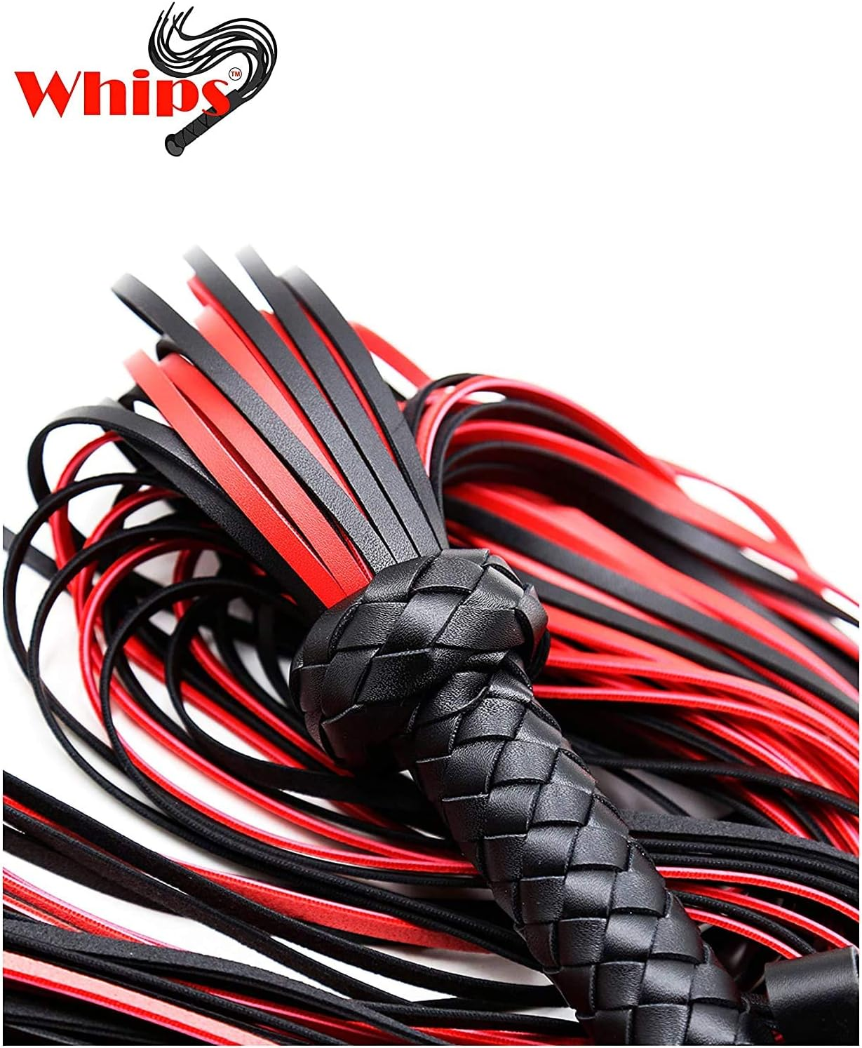 Whip Horse Red Leather 30" - Equestrian Horse Whip - Riding Horse Whip image number 2