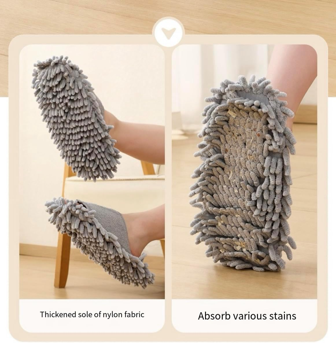 1 Pairs Microfiber Dust Cleaning Slipper Men and Women House Mop Washable Mopping Slippers Unisex Dusting for Floor Dust Dirt Cleaning Tool Supplies image number 3
