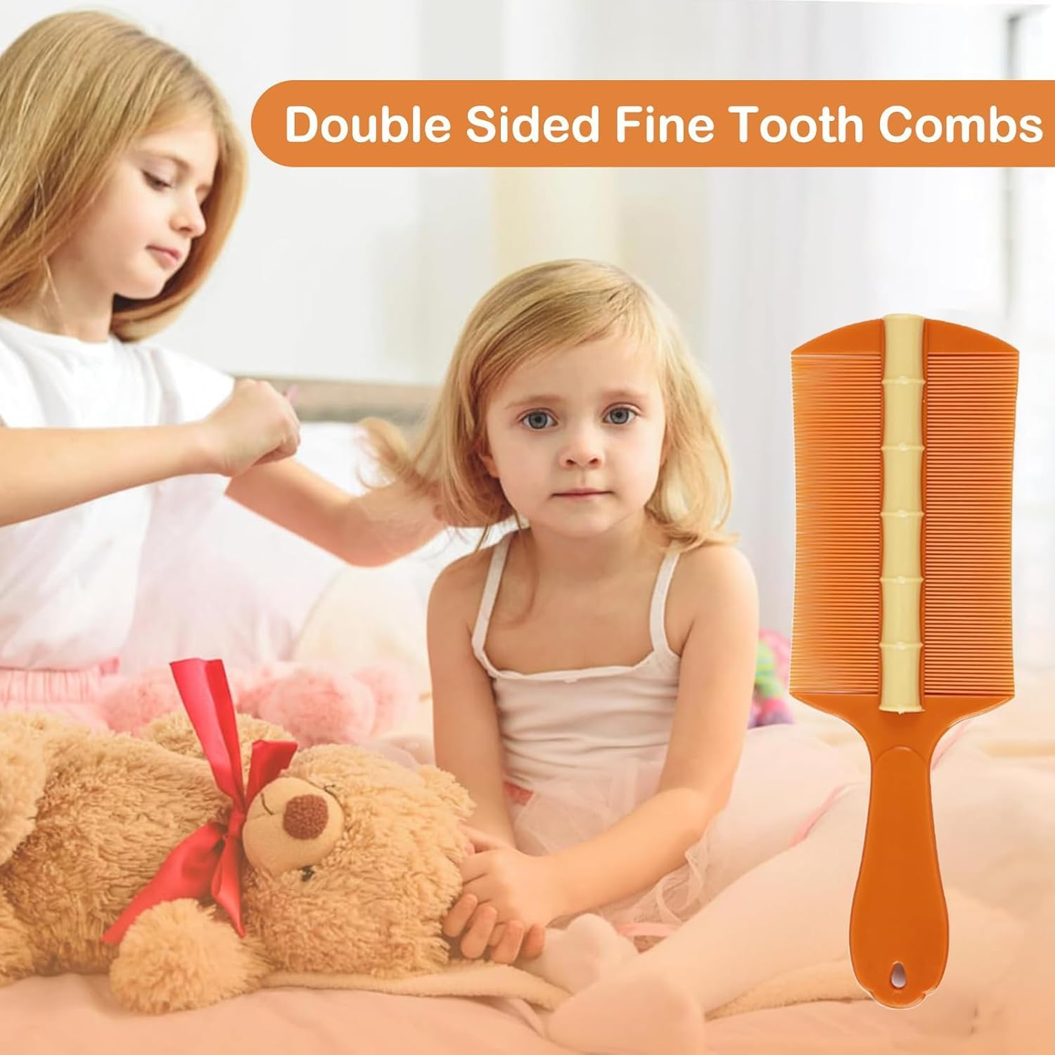 SHUNYUNG Double Sided Psoriasis Comb, 2Pcs Double Sided Fine Teeth Lice Dandruff Remover Combs, Lice Psoriasis Fine Tooth Comb, Double-Sided Lice Fine Teeth Psoriasis Comb image number 5