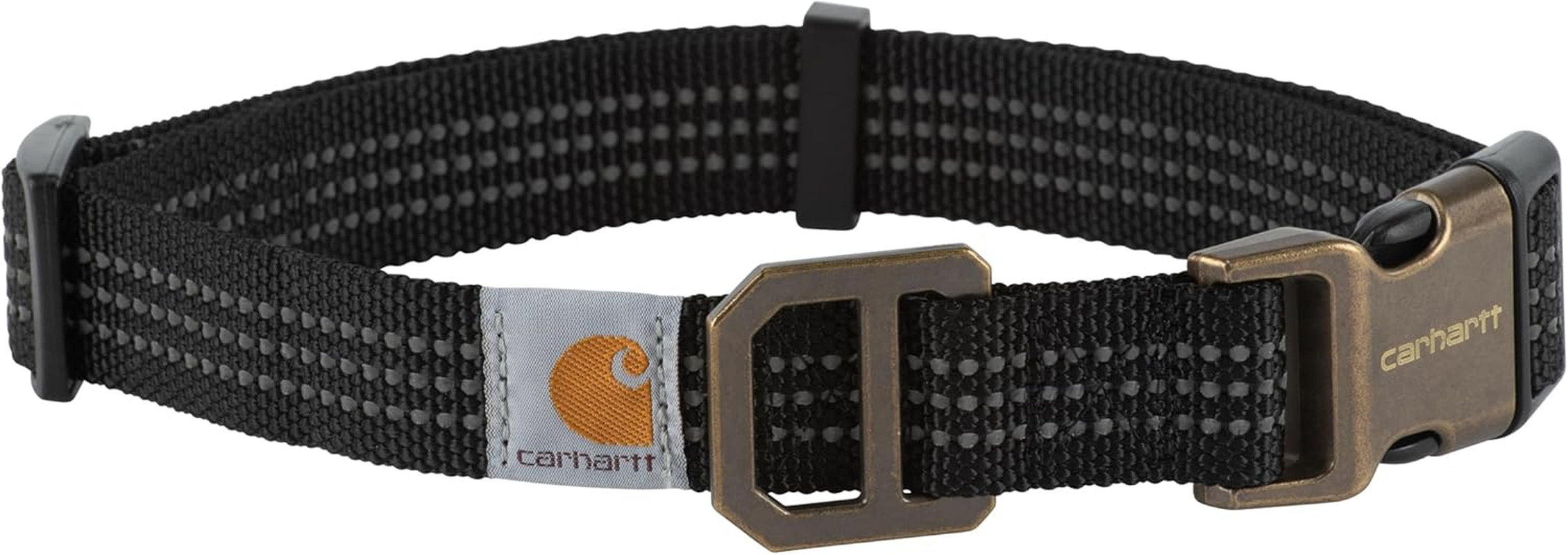 Carhartt Fully Adjustable Nylon Webbing Collars for Dogs, Reflective Stitching for Visibility, Hunter Orange (Nylon Webbing), Medium