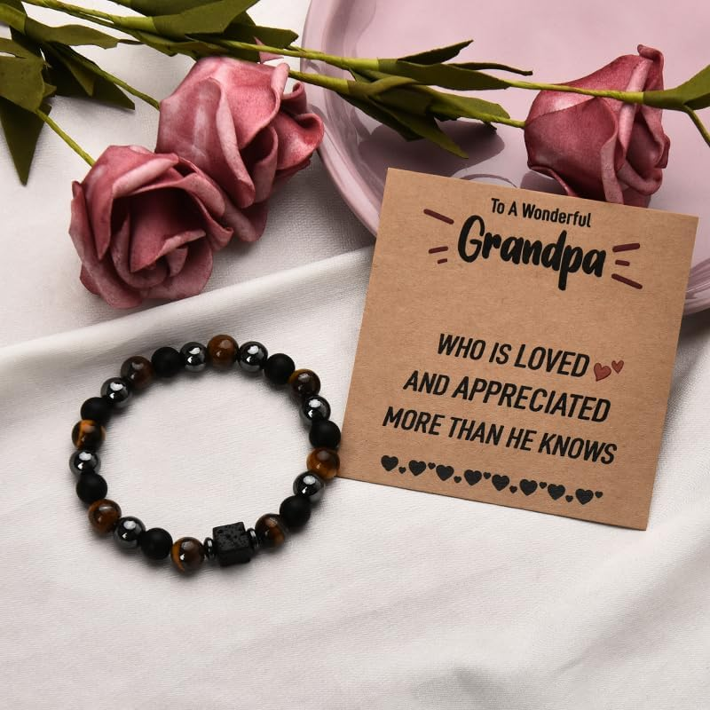 Dad Bracelet from Daughter Son Daddy Fathers Day Appreciation Gifts for Dads Birthday Gift Bracelets Wedding Gifts for Dads - Dad Bracelet From Daughter image number 6