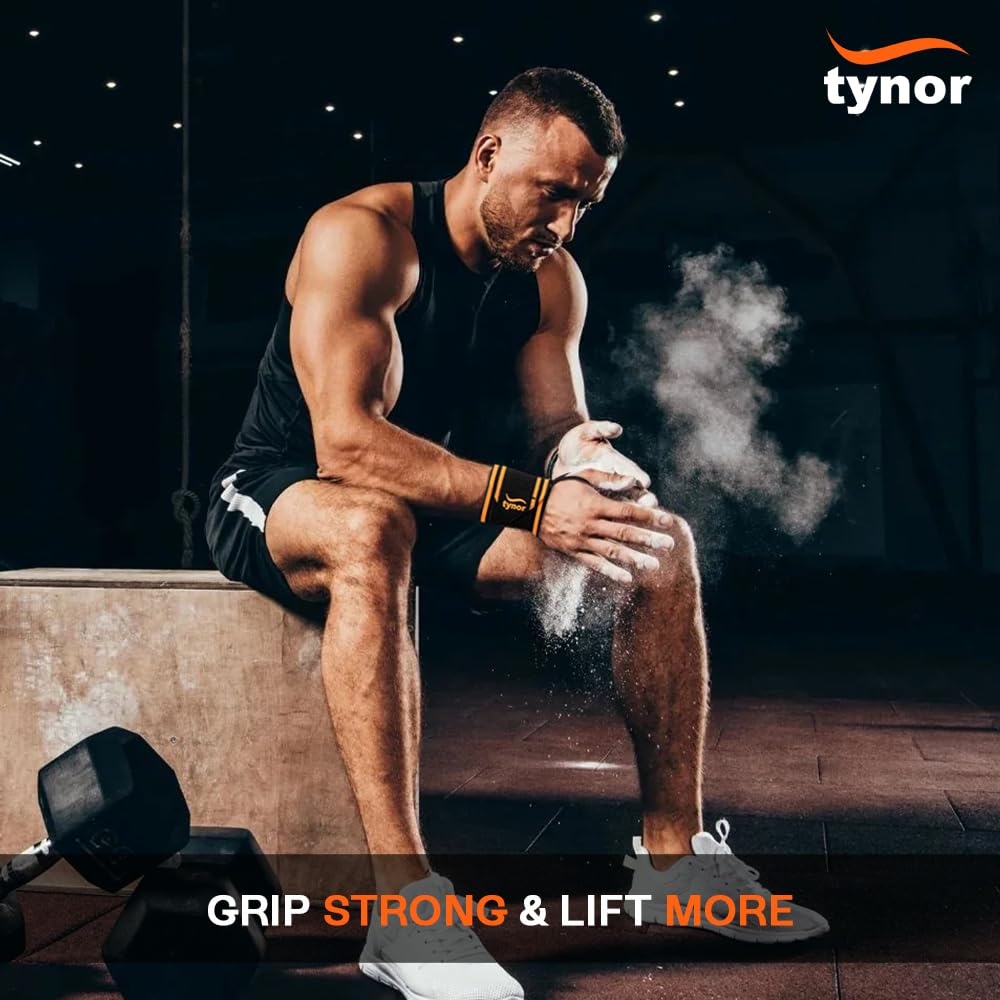 TYNOR Wrist Wraps for Weightlifting with Heavy Duty Thumb Loop 2 Pack Professional Wrist Strap for Men & Women Powerlifting Bodybuilding Tendonitis Arthritis Adjustable Wrist Support Brace, One Size image number 2