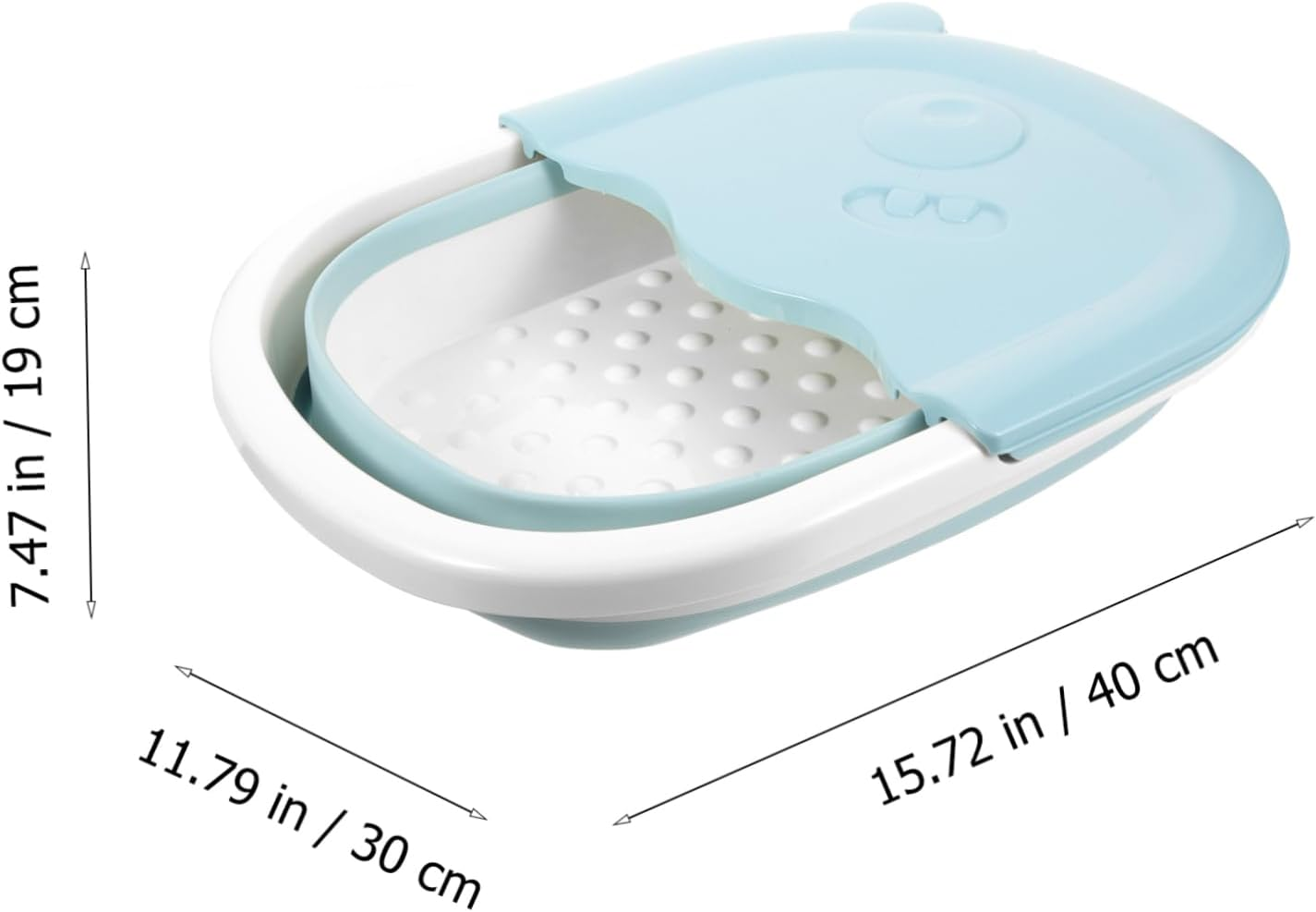 Mobestech Foot Massager 1 Pc Footbath Folding Bathtub Foot Spa Bath Massager Home Foot Feet Foldable Foot Tub Wash Bin Foot Spa Basin Bucket Plastic Child Massage Bucket Foot Bath image number 3