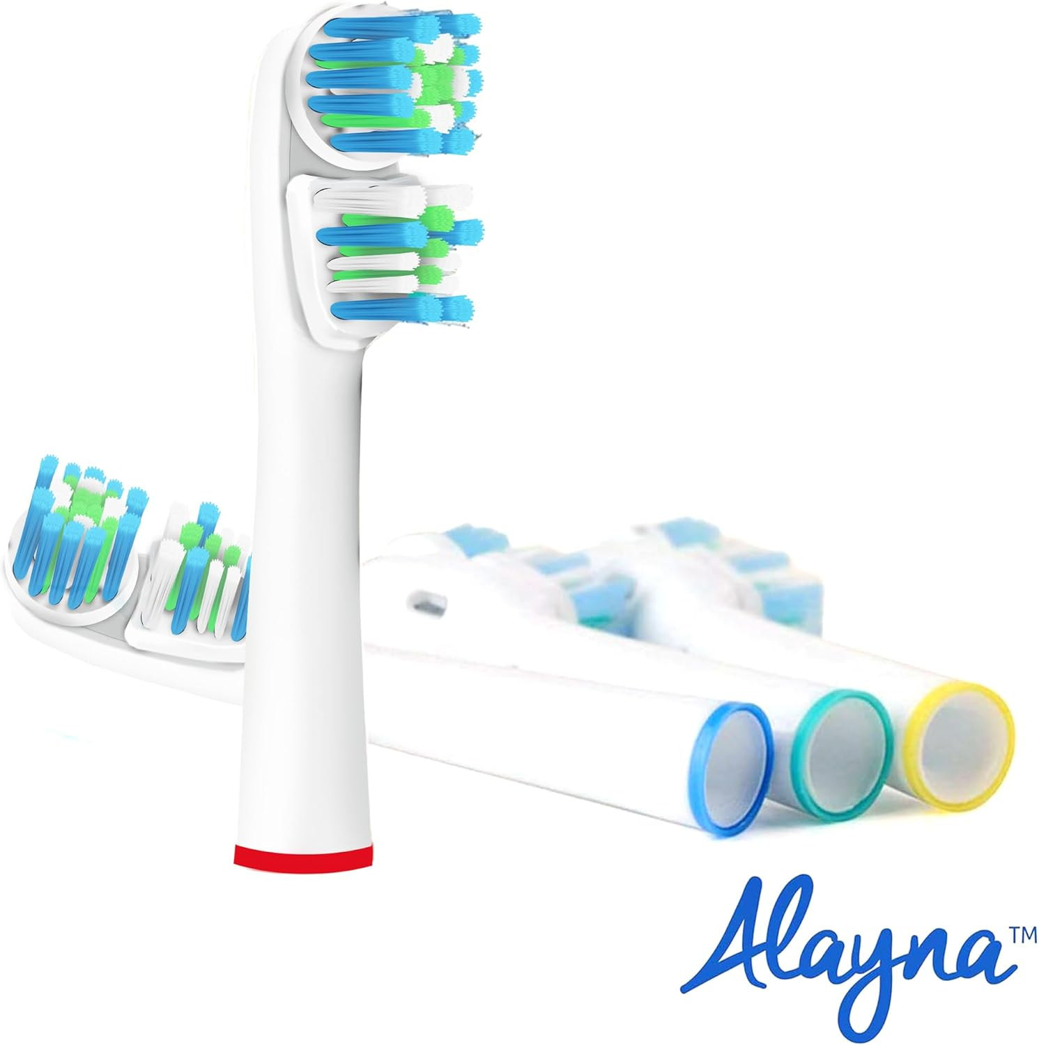 Replacement Brush Heads Compatible with Oralb Braun- Best Double Clean, Pack of 12 Electric Toothbrush Replacement Heads- for Oral B Pro, 1000, 8000, 9000, Sonic, Adults, Kids, Vitality, Dual Plus! image number 2