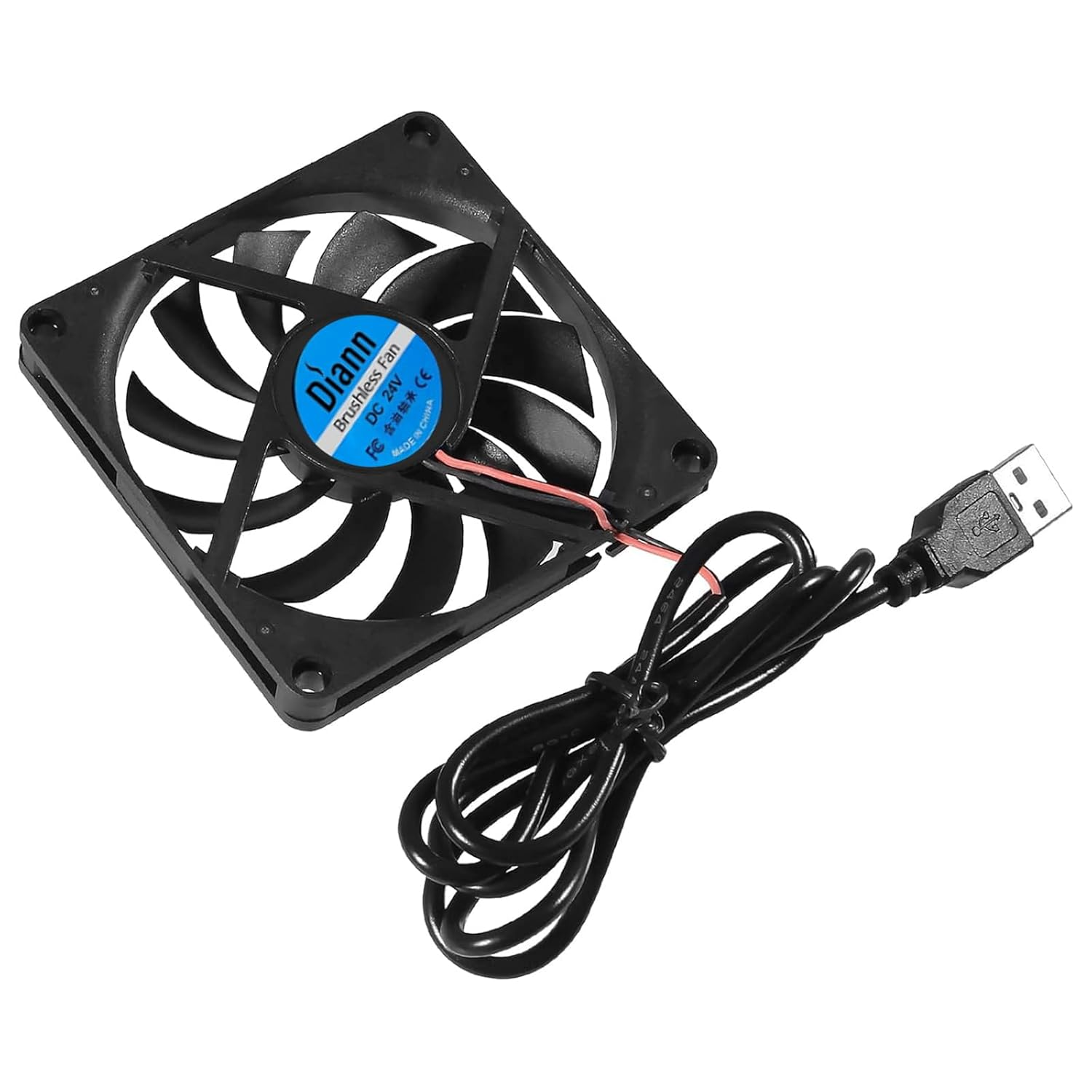 DIANN 2Pcs 8010 Cooling Fan 5V 0.27A USB 80X80X10Mm Brushless DC Computer CPU Heat Sink Cooling Cooler Fan 80Mm X 10Mm image number 2