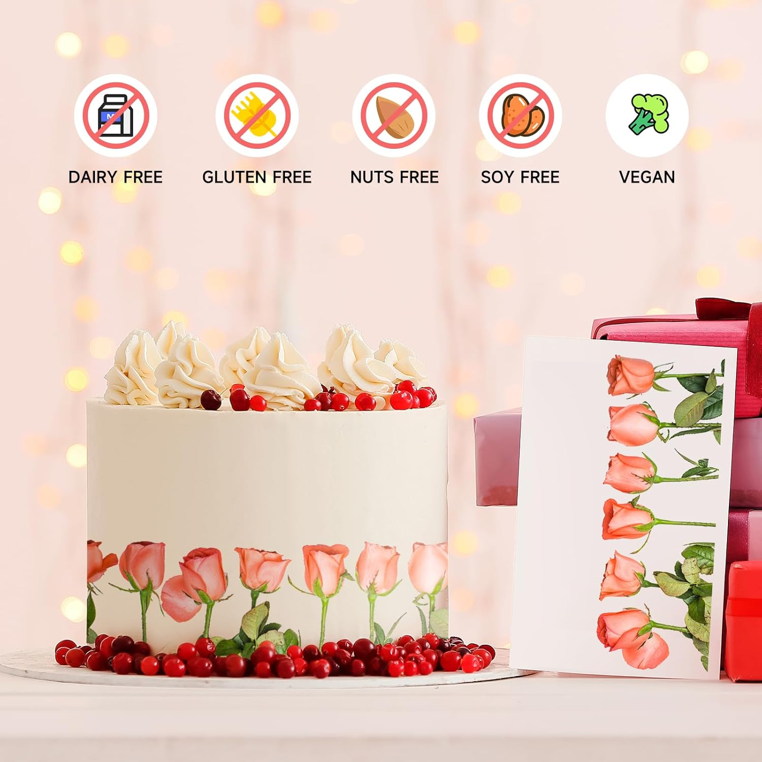 Cakestar 25Pcs Edible Paper, A4 Icing Frosting Sheets for Cake Decorating, Printable Edible Sheets Cake Image, Wafer Paper, Sugar Paper for Cake Toppers, Cookies, Baking, 11.7" X 8.3"