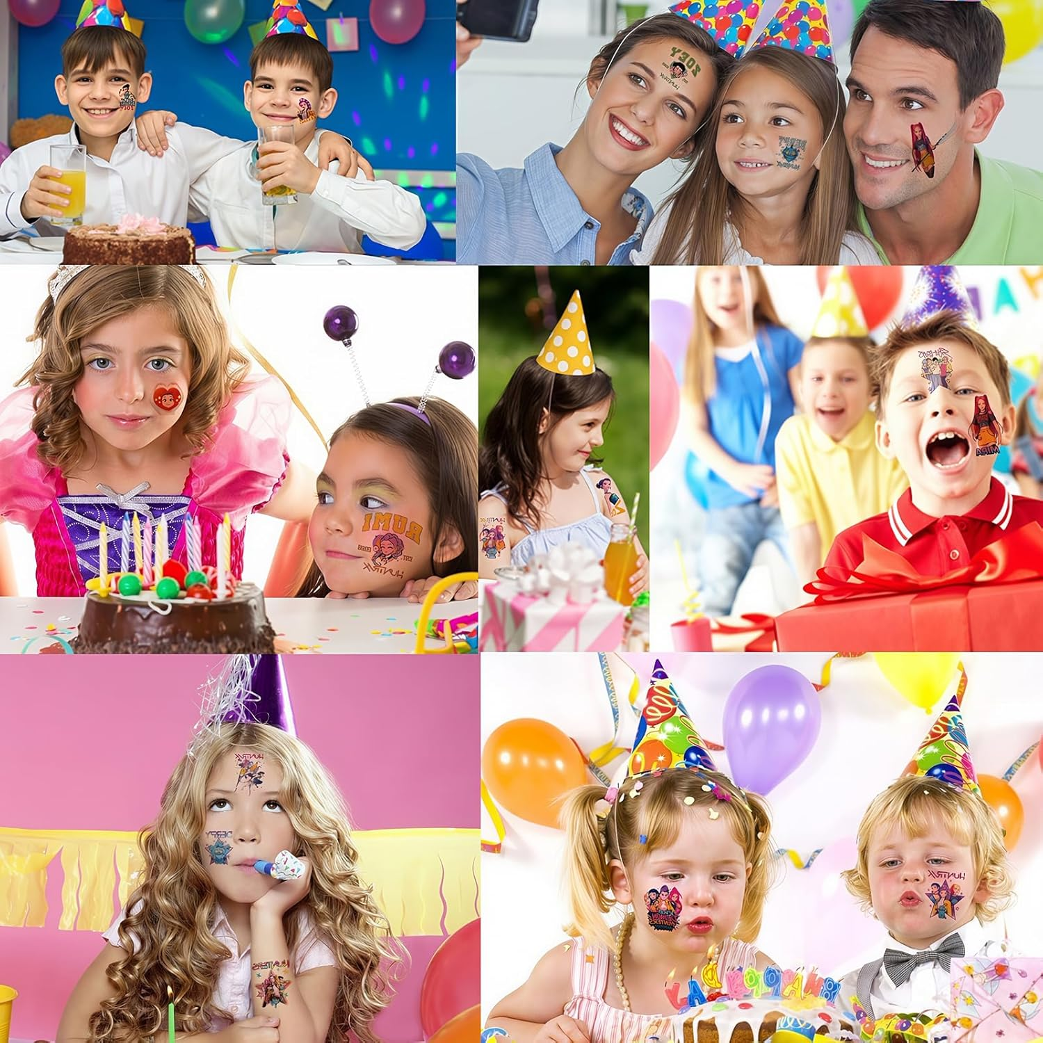 40Pcs Kpop Demon Hunters Temporary Tattoos for Kids,Birthday Party Supplies Decoration Favors,Cartoon Characters Movie Cute Sticker Gifts for Girl Boys Home Activity Class Prizes Christmas Rewards image number 6