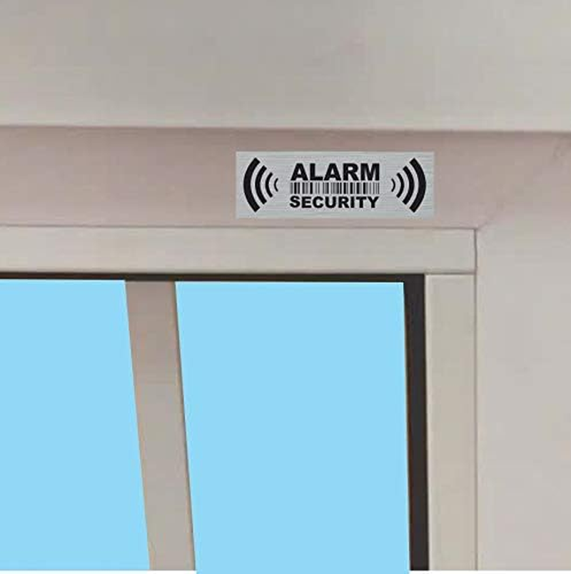 20 X Security Alarm Warning Sign Stickers - for Internal and External Use - Protection for Home, Car... - Weatherproof - Size: 2,9 X 1 in - "ALARM SECURITY" image number 2