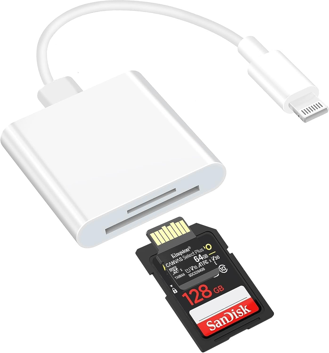 USB C SD Card Reader for Iphone 16 15, Dual Card Slot Type C to SD/TF Card Camera Memory Reader Adapter for Iphone 16/15 plus Pro Ipad 10 Ipad Pro, Fast Transfers Trail Game Camera Viewer, Plug&Play