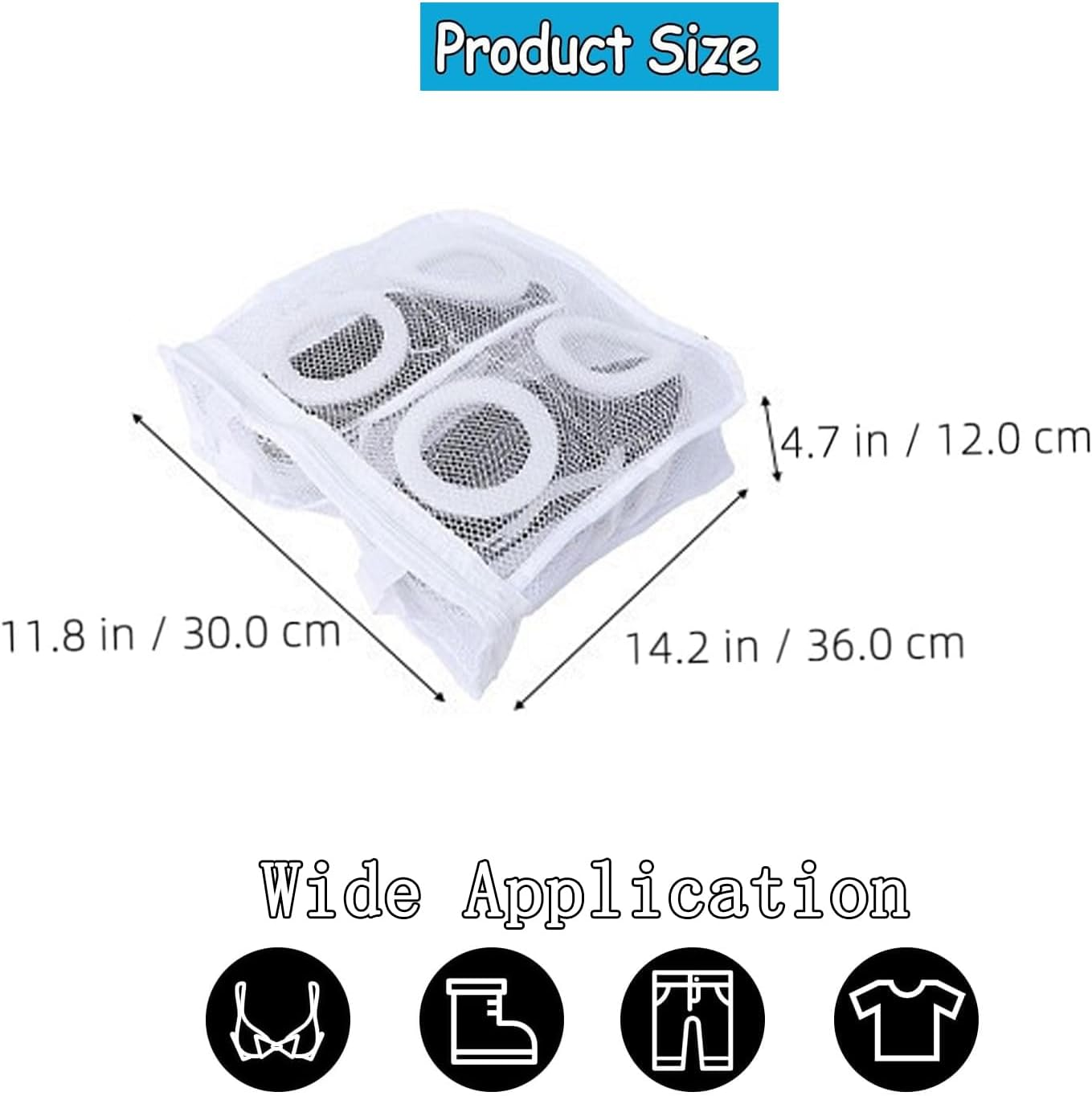 Yharnamite 2 Pcs Mesh Laundry Bags, Shoes Wash Bags, Travel Laundry Bag, Sneaker Mesh Washing Bag Shoe Bag for Washing Machine, Laundry Bag White Laundry Washing Bags Net image number 1