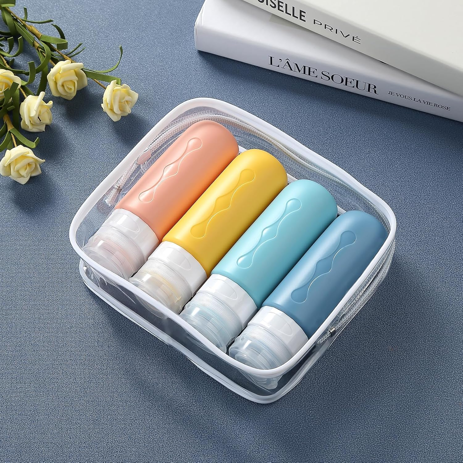 Gemice Travel Bottles Set - Tsa Approved, Travel Size Containers,Leak Proof Silicone Squeezable Containers for Toiletries, Shampoo, Lotion & Body Wash Accessories (1) image number 1