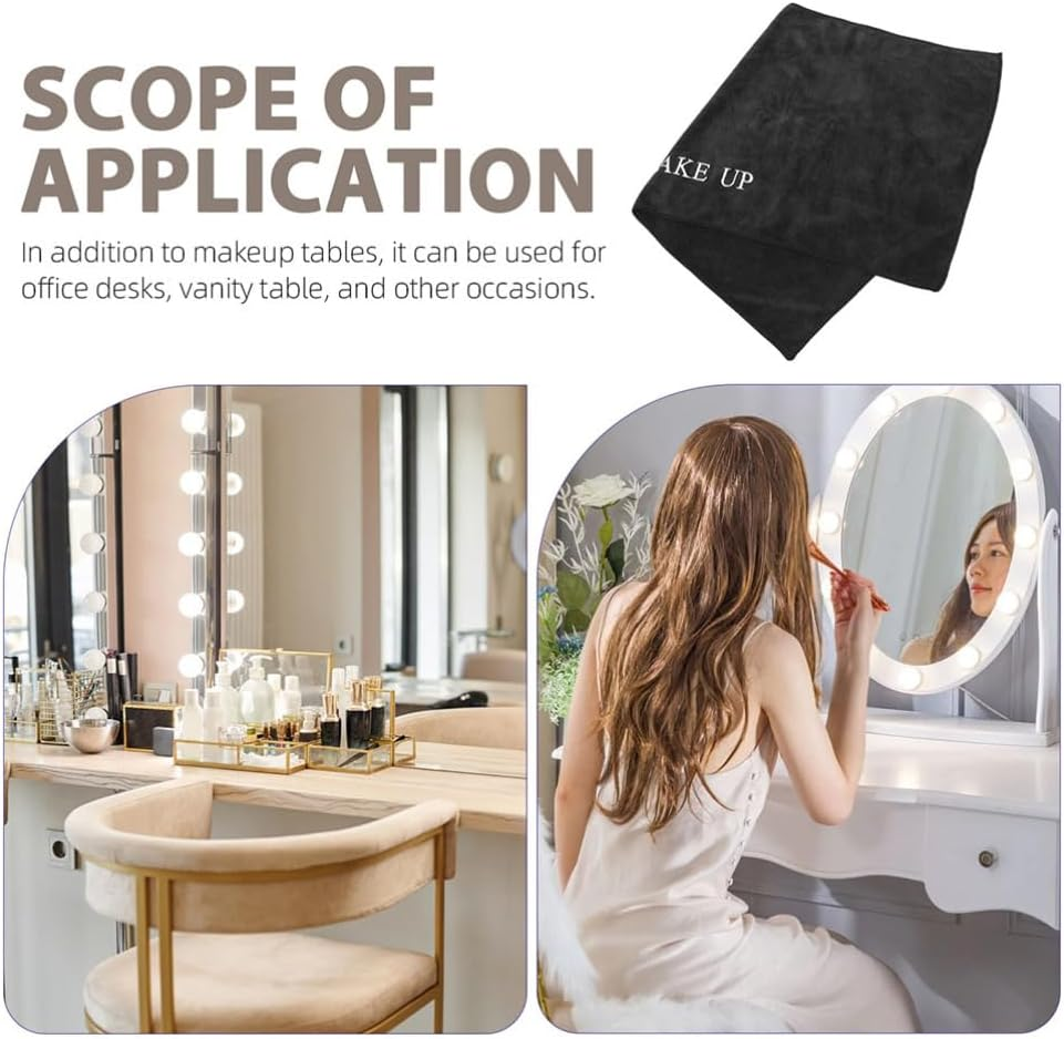 Homoyoyo Makeup Mat for Vanity Top Dual-Sided Cosmetic Table Protector Easy to Clean Desk Mat for Workbench Dressing Area Anti- Design image number 1