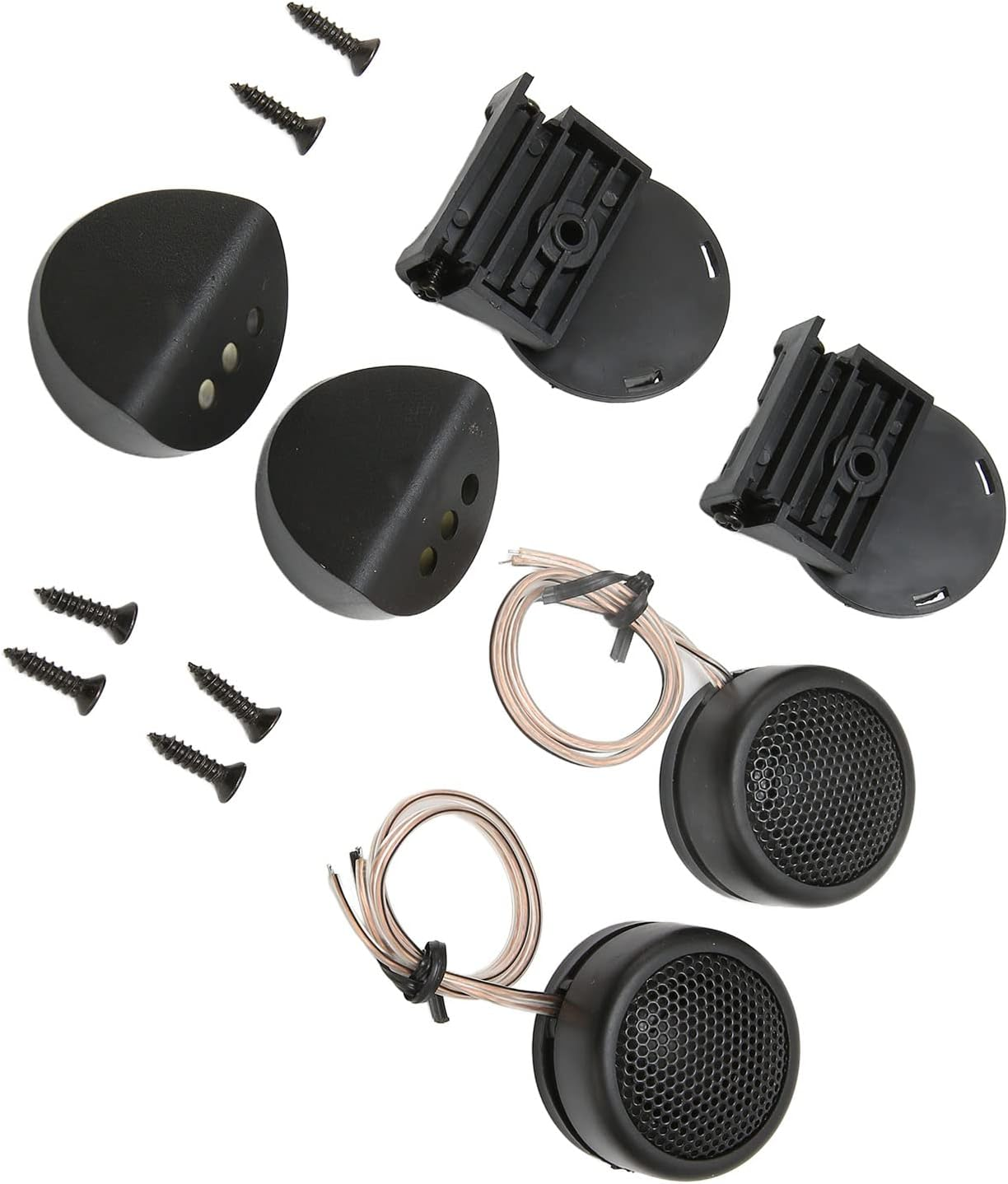 TP-366 Mini Dome Tweeter Car Speaker Kit, 12V 380W Super Power Tweeter Speakers, Stick On/Flush Mount, 4 Ohm, 8.27 * 5.51 * 1.89 Inches image number 1