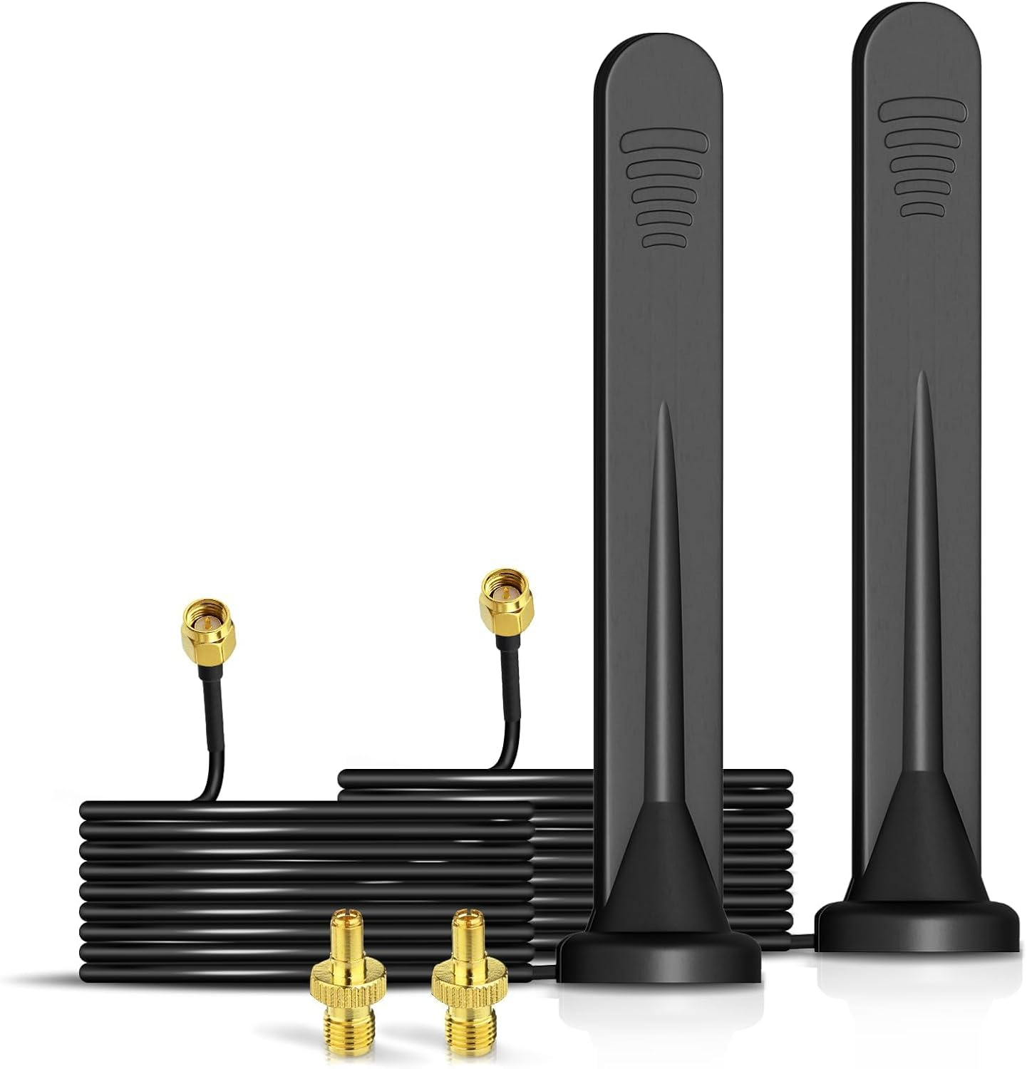 Bingfu 5G 4G LTE Full Band Antenna 3Dbi SMA Male with 3M Cable Magnetic Base for Router, Hotspot, Modem, Trail Camera, Iot Devices, Smart Home & Vehicle Use, 2-Pack image number 1